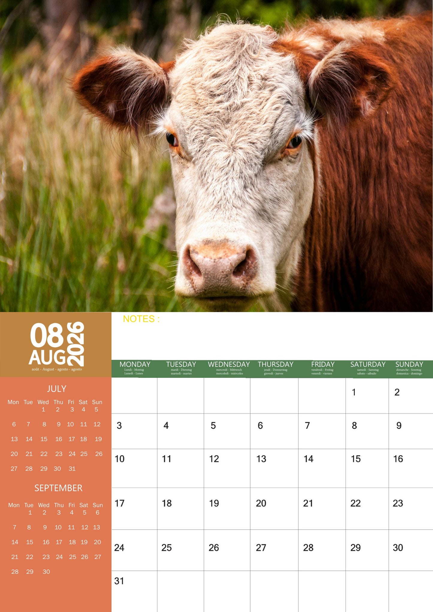 Cow Calendar 2026 – M-PRA Range