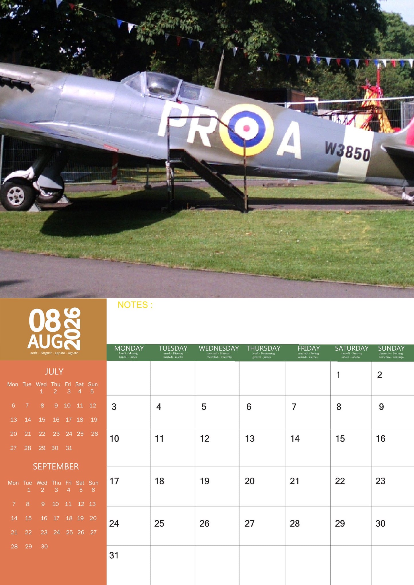 Spitfire Transport Calendar 2026 – M-PRA Range
