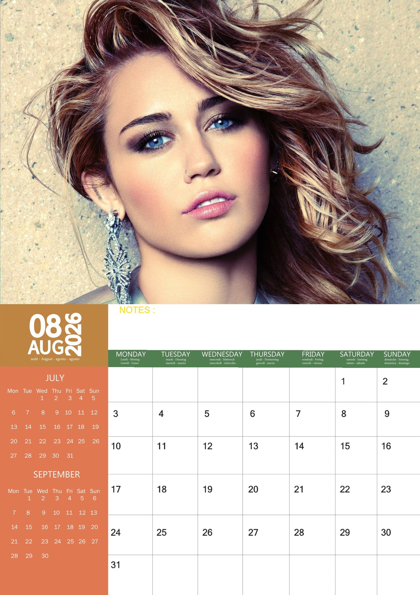Miley Cyrus Music Calendar 2026 – M-PRA Range