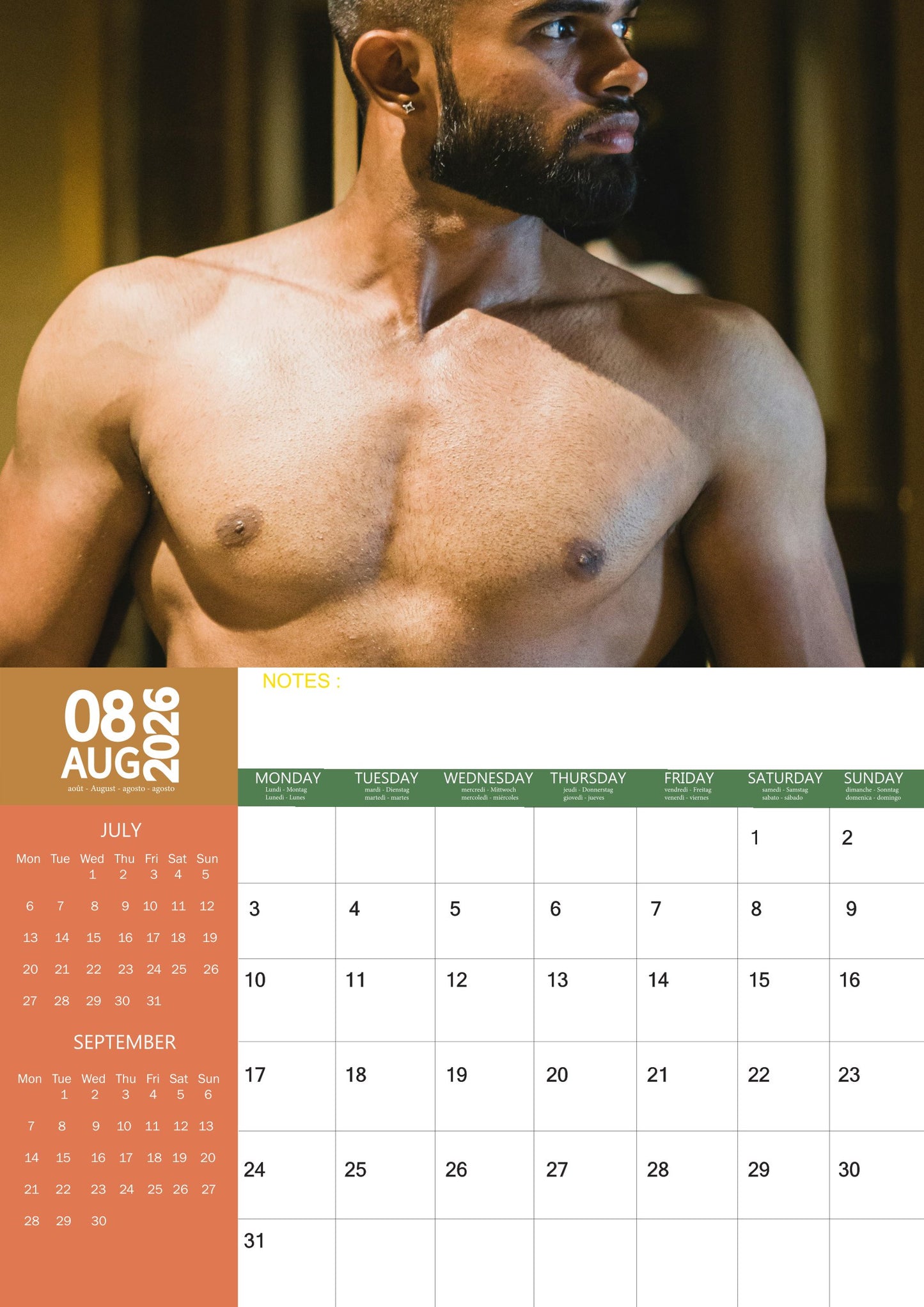 Men with Beard Calendar 2026 – M-PRA Range