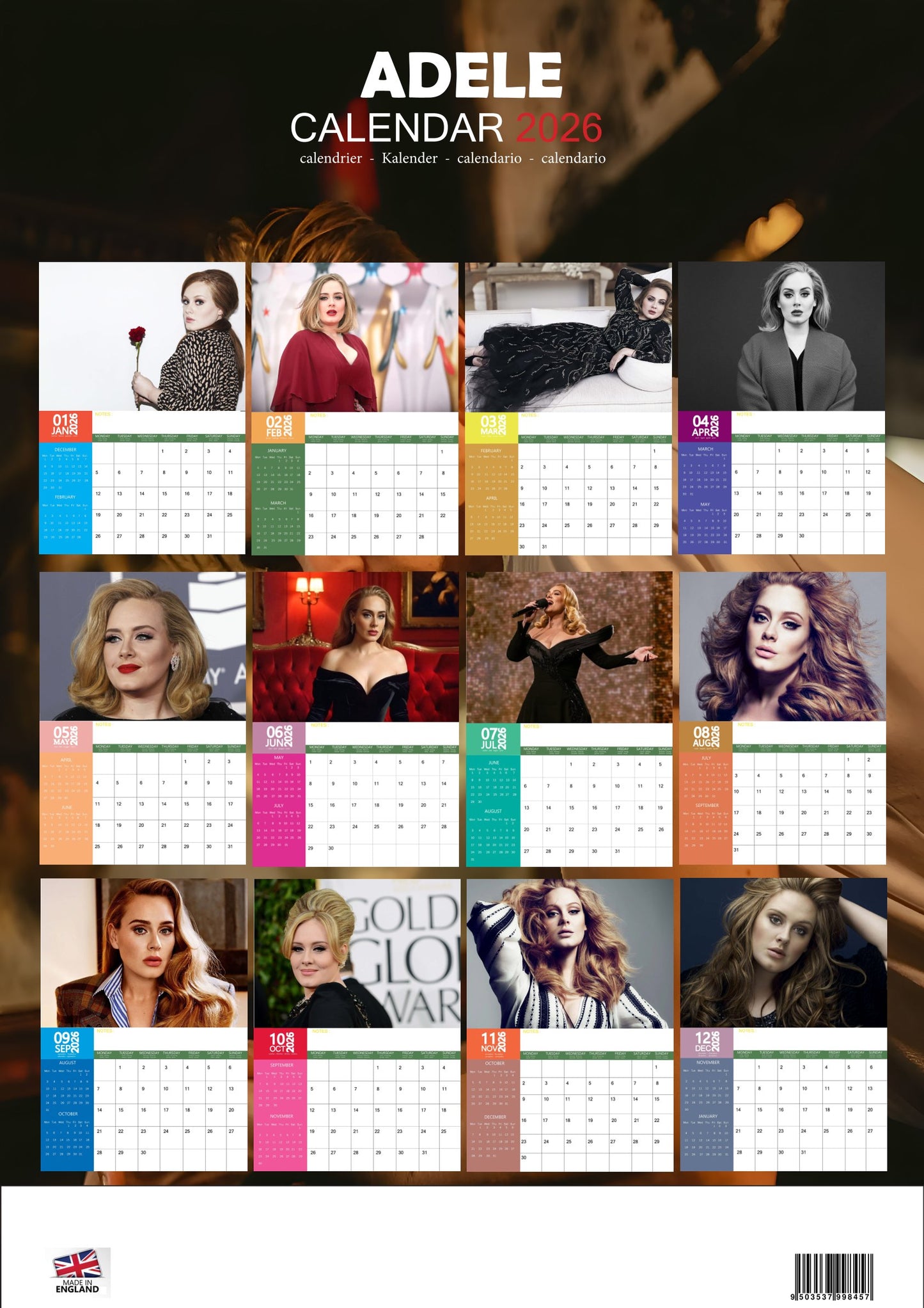 Adele Music Calendar 2026 – M-PRA Range