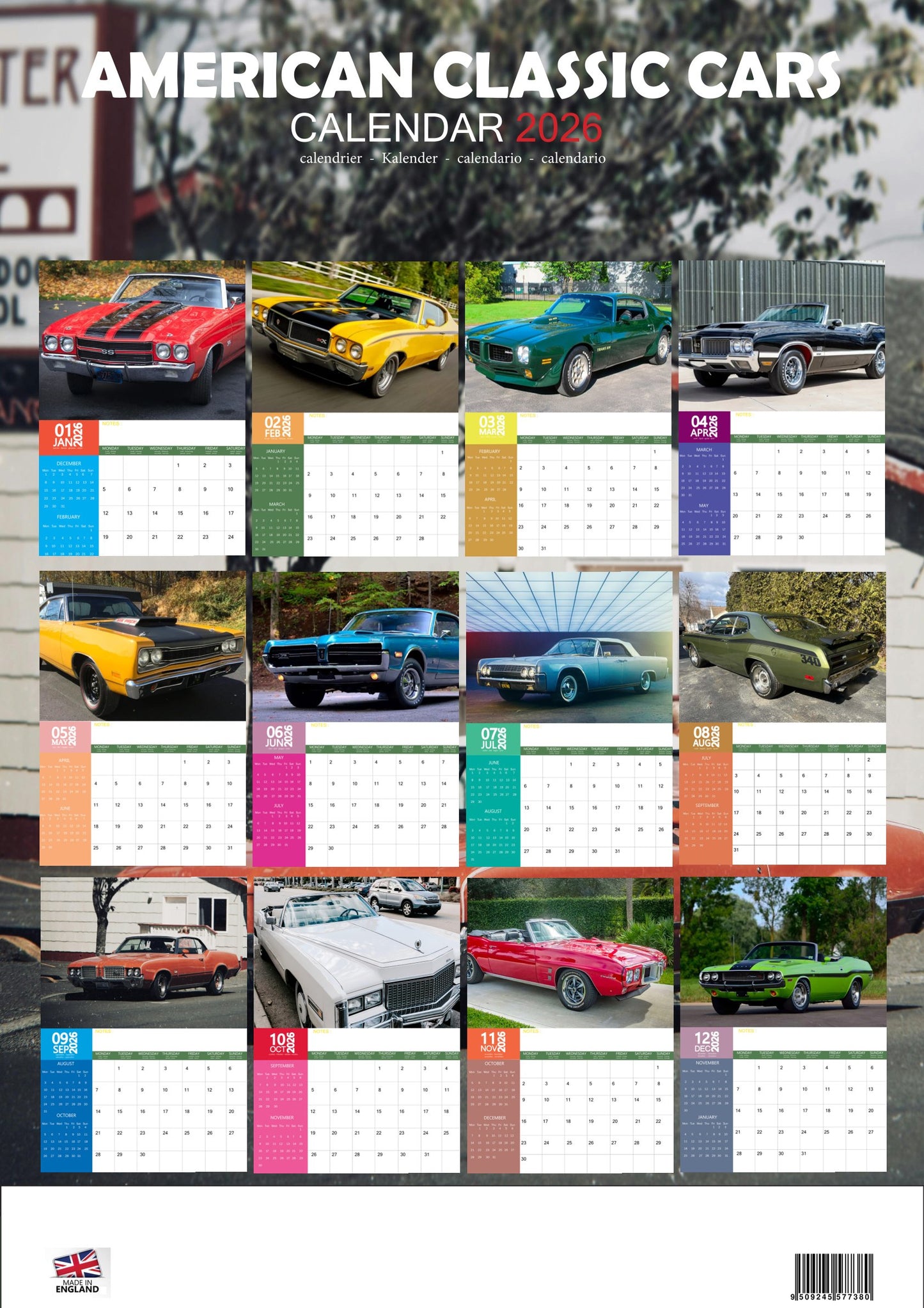 American Classic Cars Transport Calendar 2026 – M-Pra Range