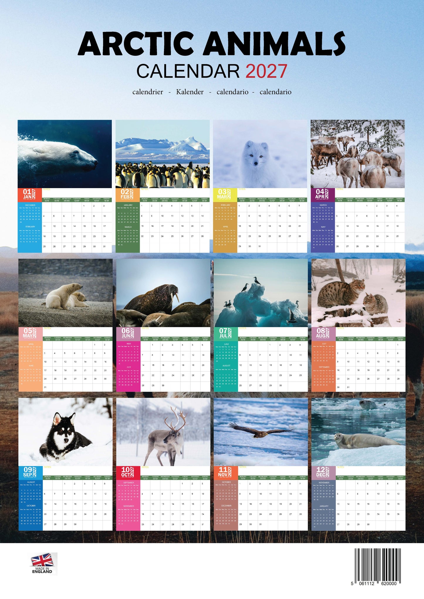 Arctic Animals Calendar 2027 – M-PRA Range