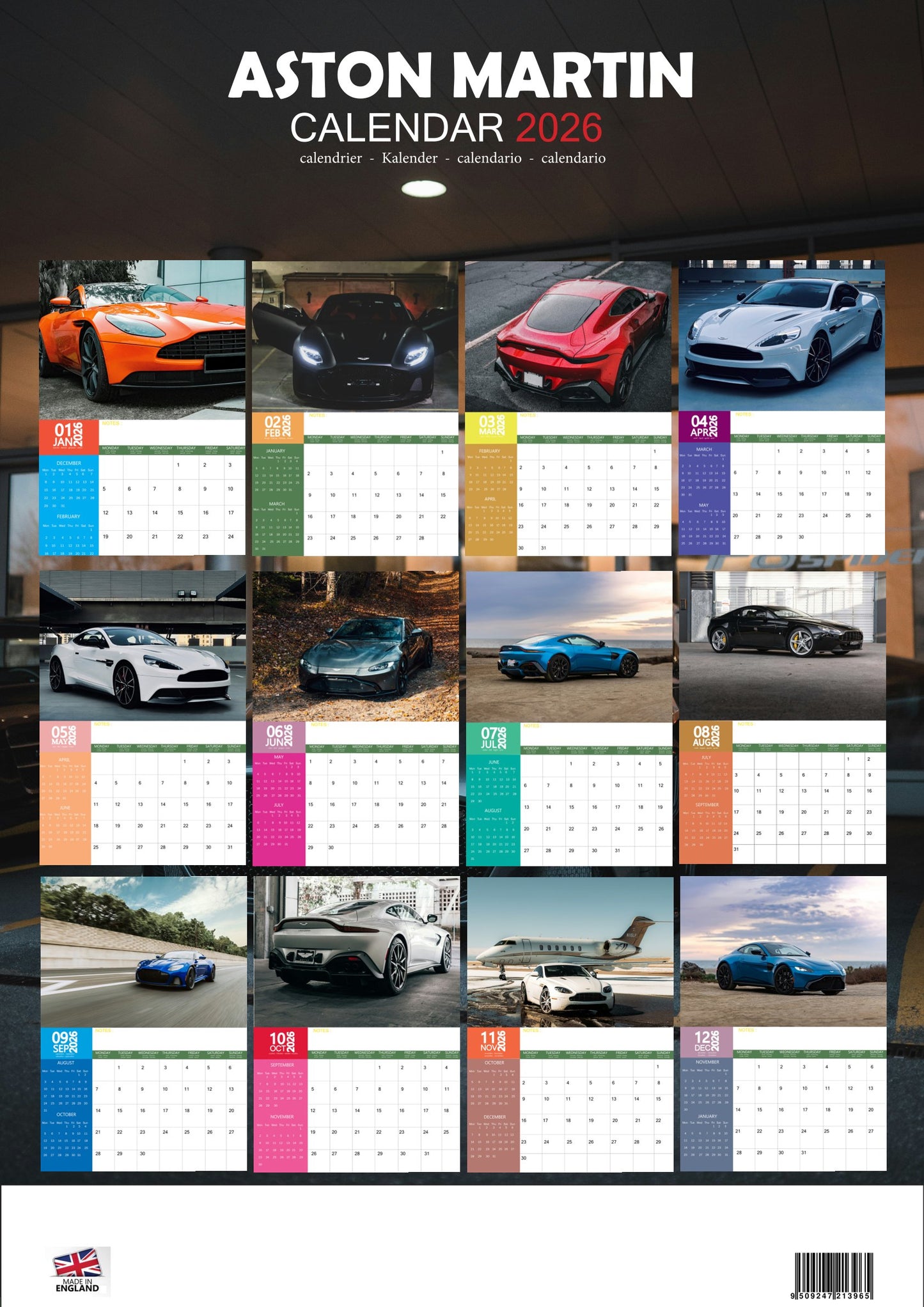 Aston Martin Transport Calendar 2026 – M-PRA Range
