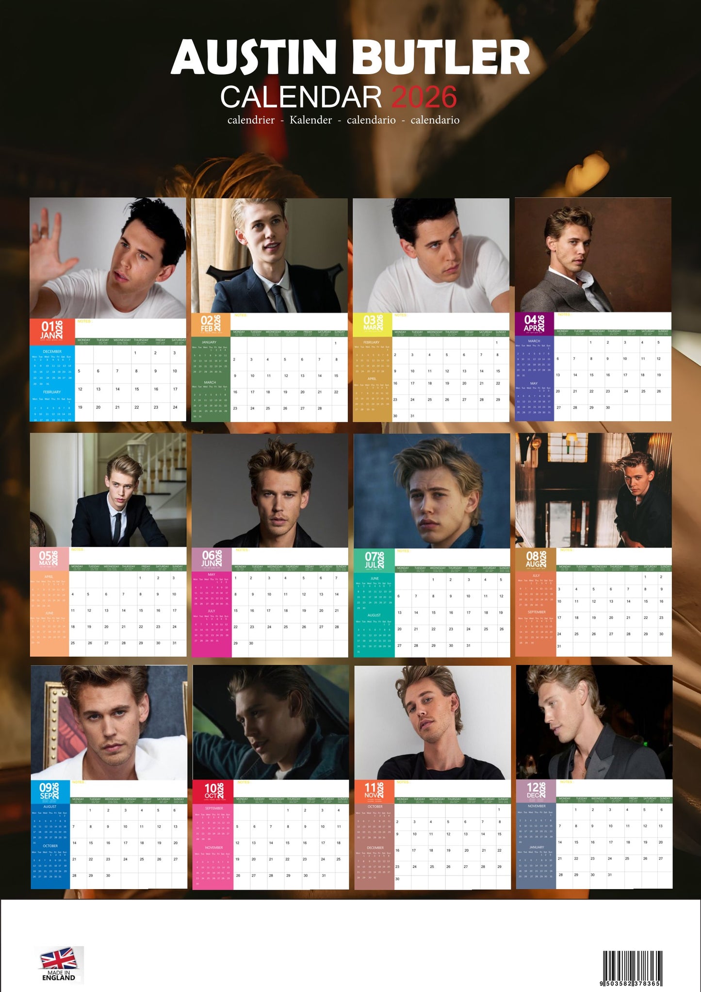 Austin Butler Celebrity Calendar 2026 – M-PRA Range