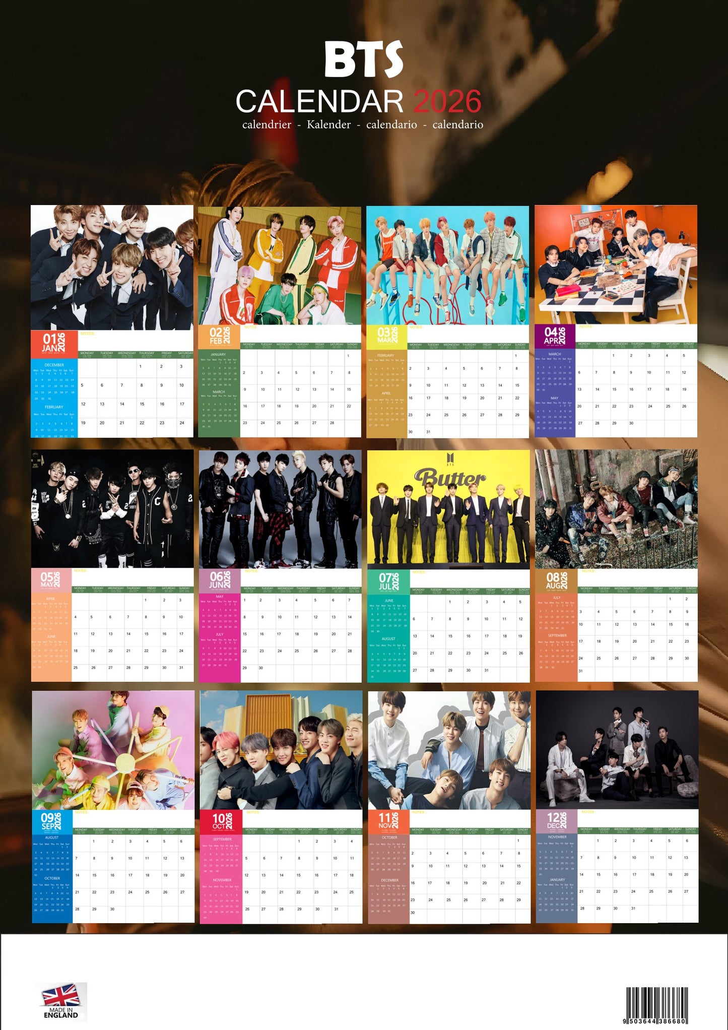 BTS Music Calendar 2026 – M-PRA Range