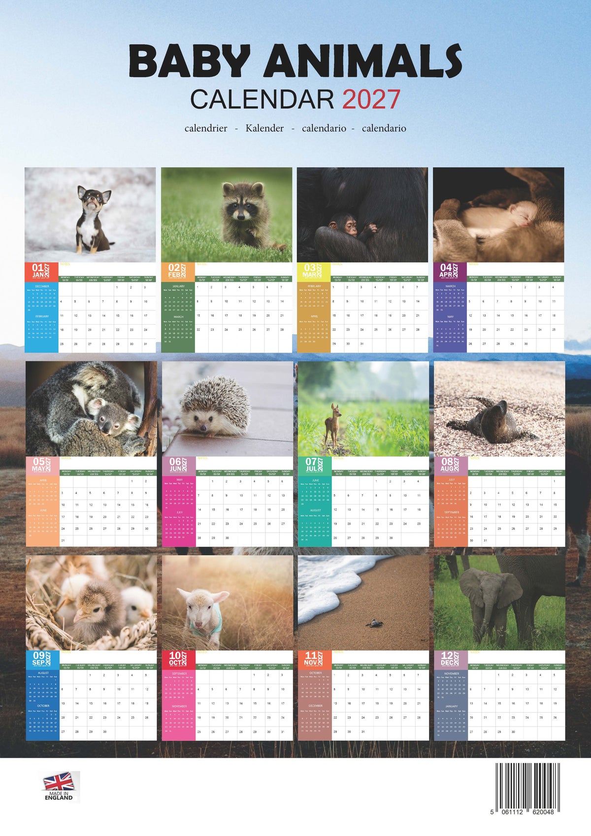 Baby Animals Calendar 2027 – M-PRA Range