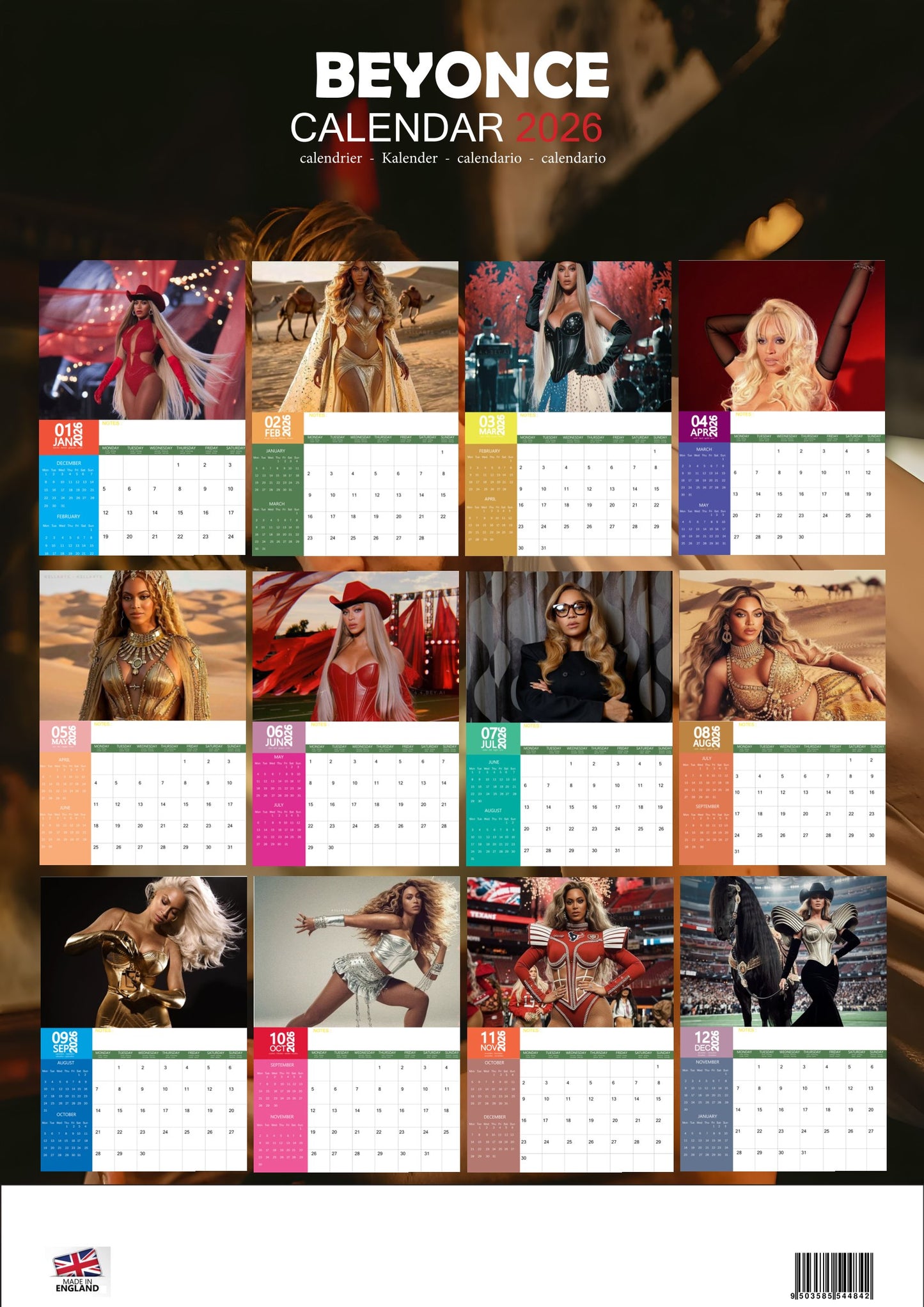 Beyonce Music Calendar 2026 – M-PRA Range