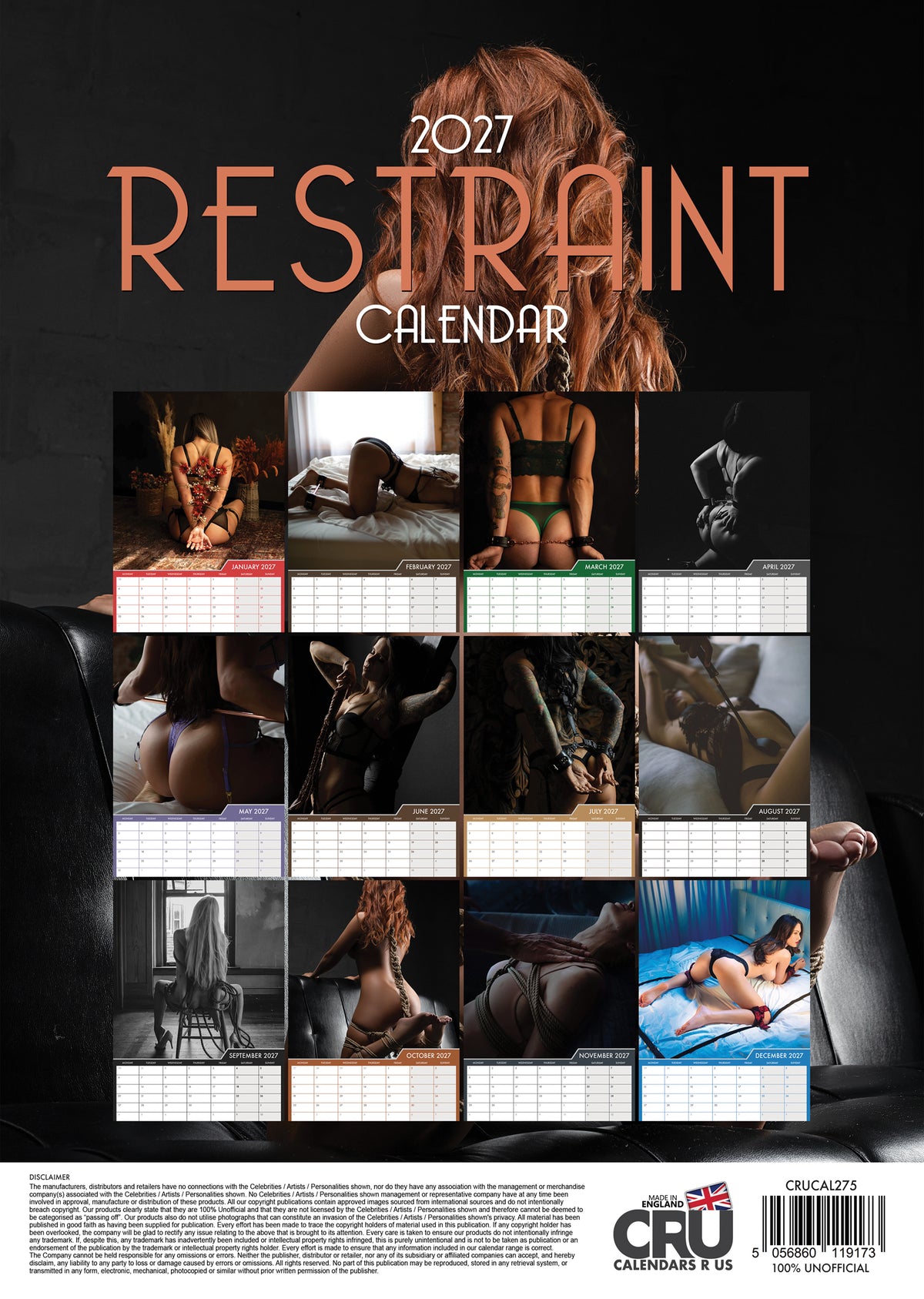 Restraint (Glamour) Calendar 2027 – Elegance in Every Frame