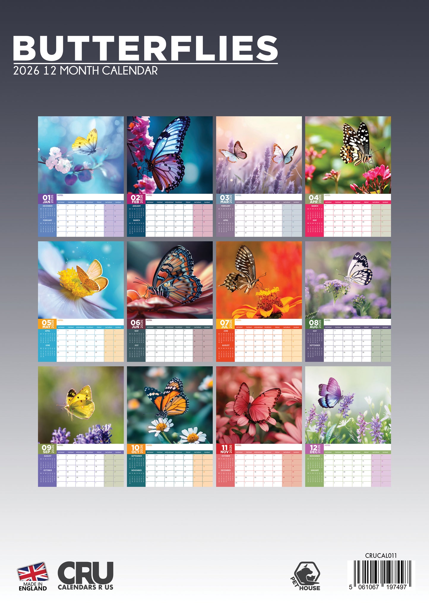 Butterflies Calendar 2026 – A Year of Vibrant Wings and Colorful Beauty