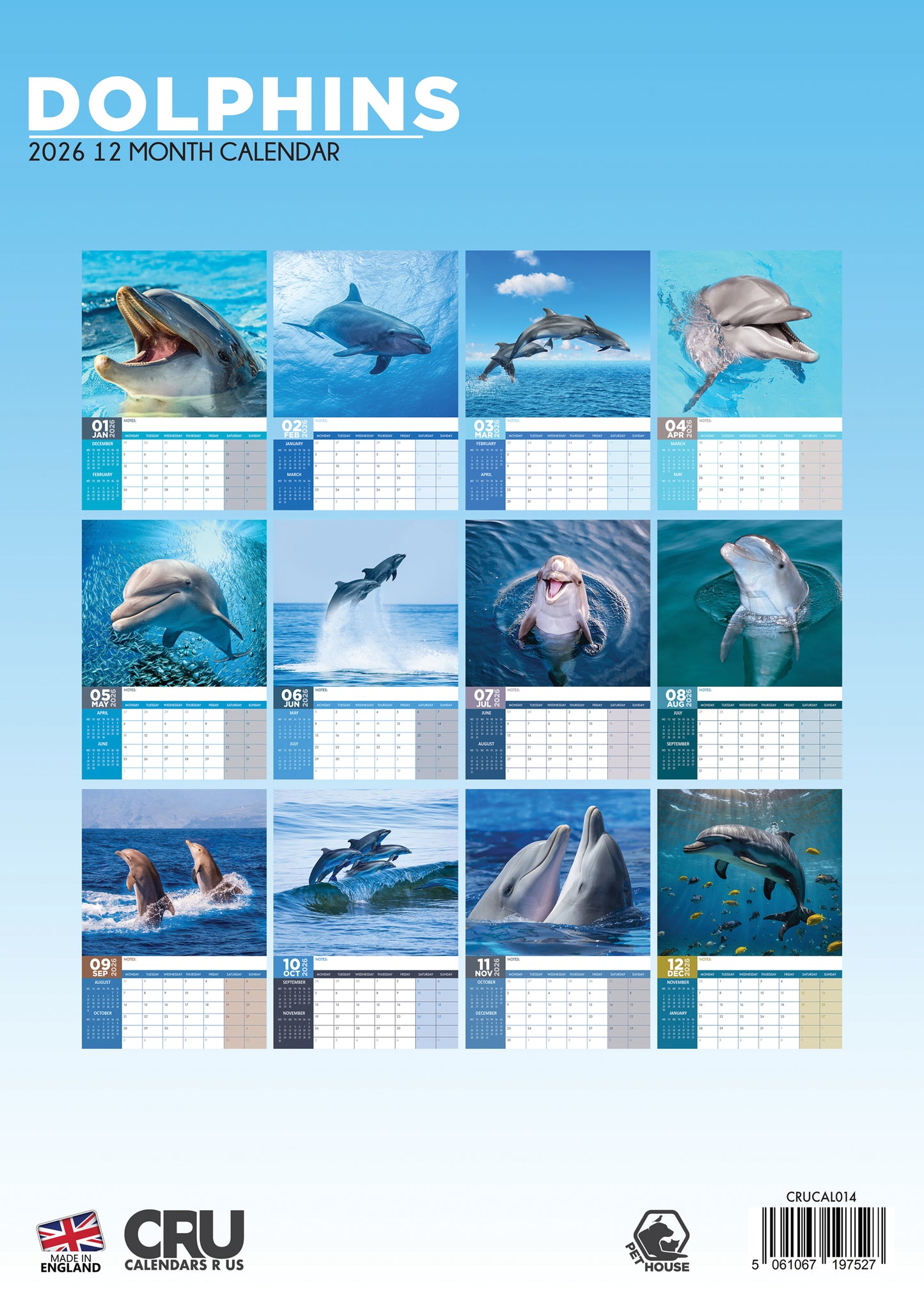 Dolphins Calendar 2026 – Dive Into the World of Dolphins