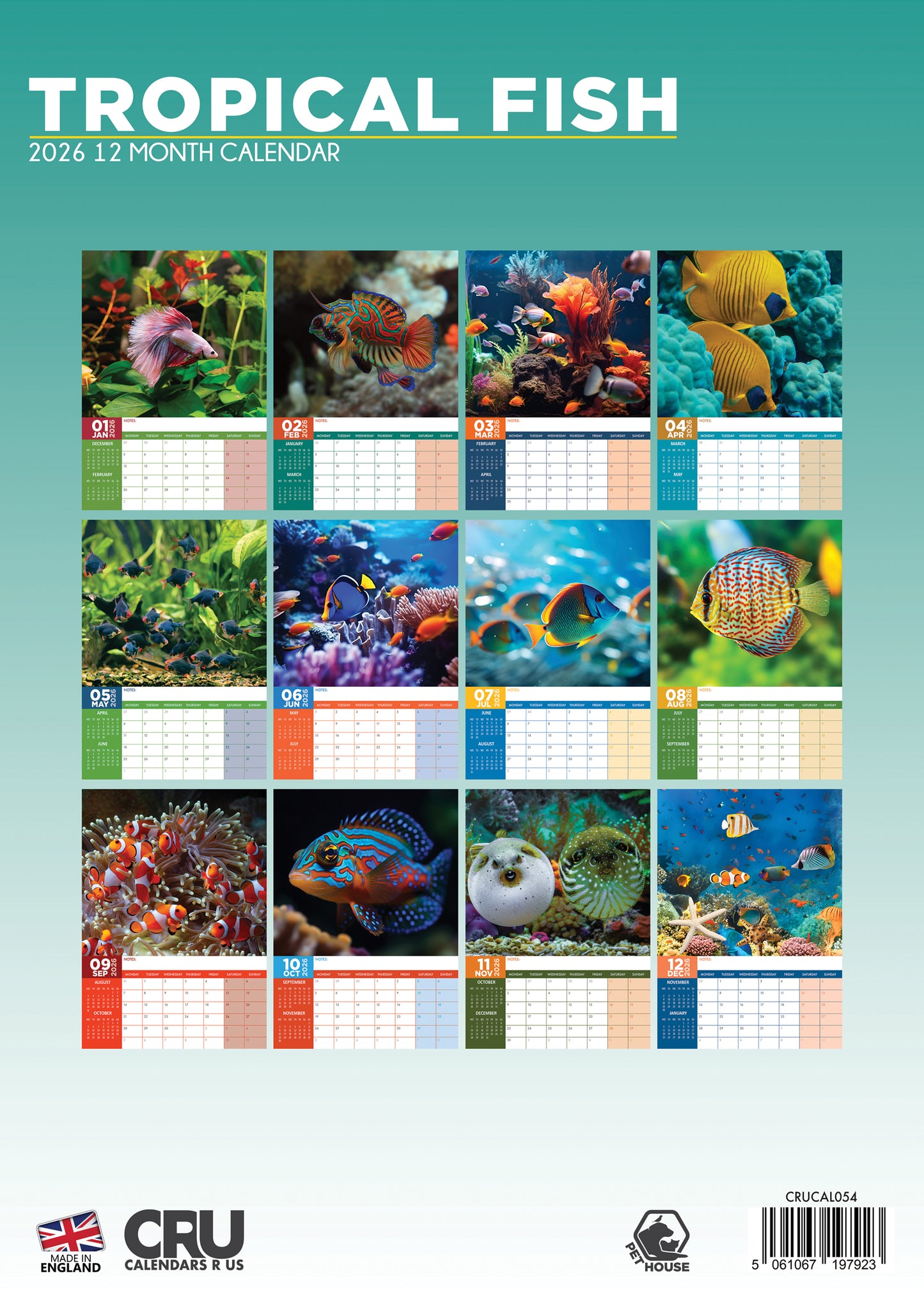 Tropical Fish Calendar 2026 – A Vibrant Underwater World in Your Home