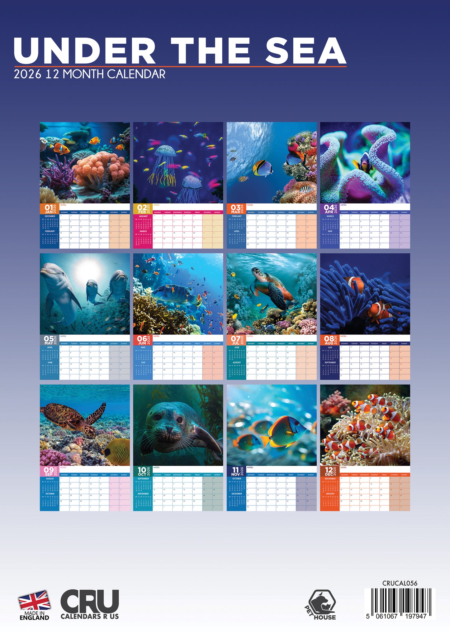 Under The Sea Calendar 2026 – A Stunning Journey Through Ocean Wonders