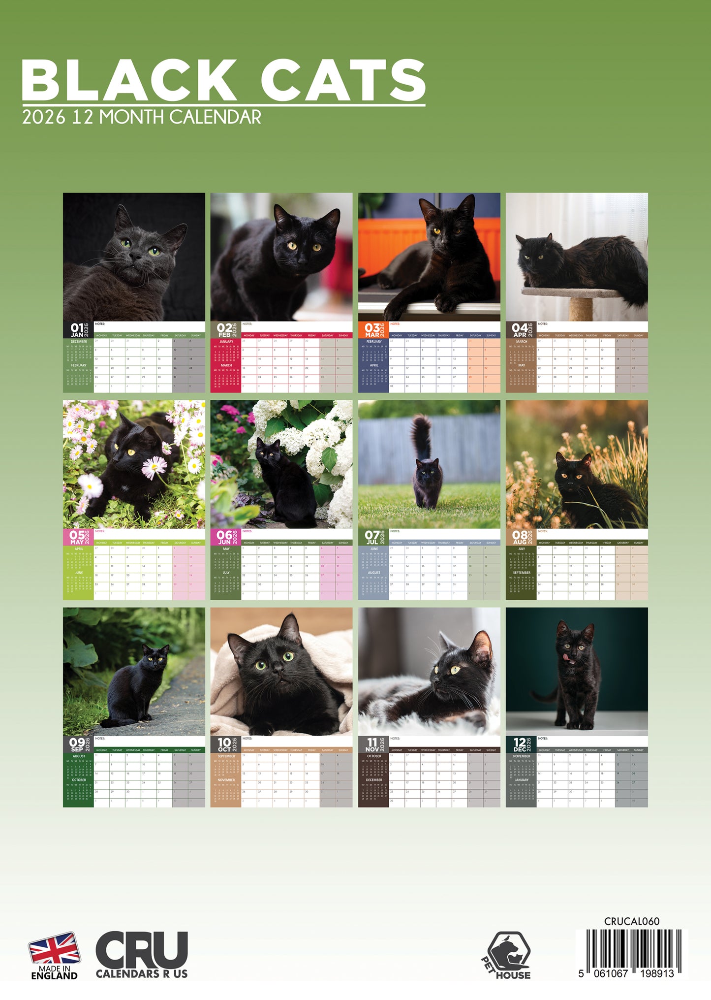 Black Cats Calendar 2026 – A Year of Mystical Beauty