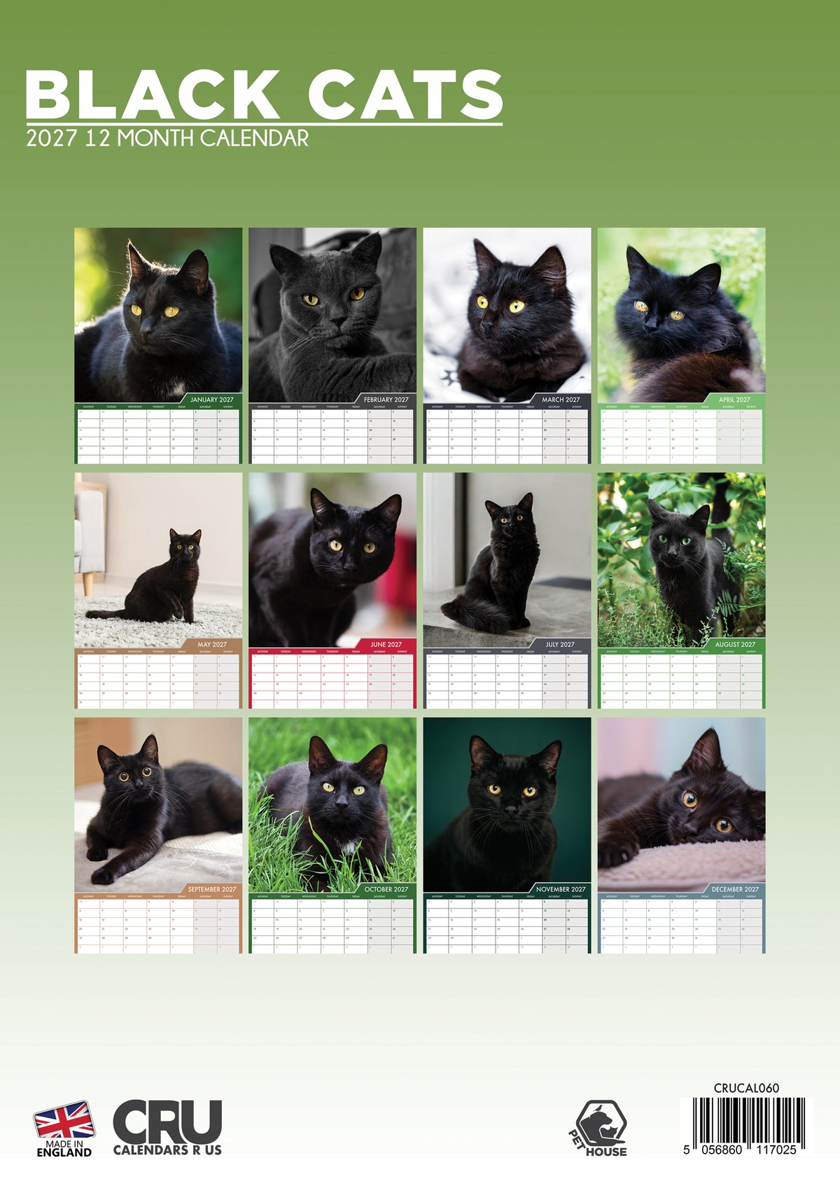 Black Cats Calendar 2027 – A Year of Mystical Beauty