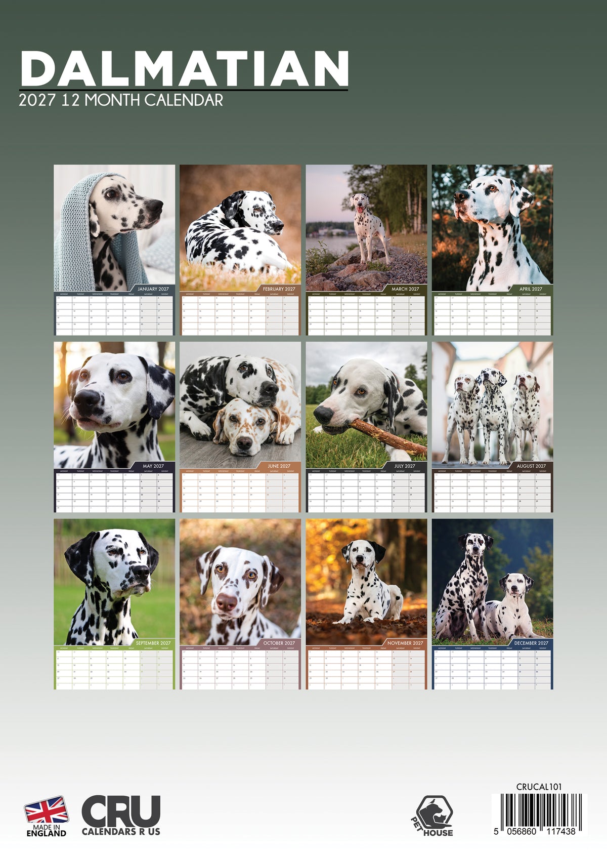 Dalmatian Calendar 2027 – A Spot-On Gift for Dog Lovers