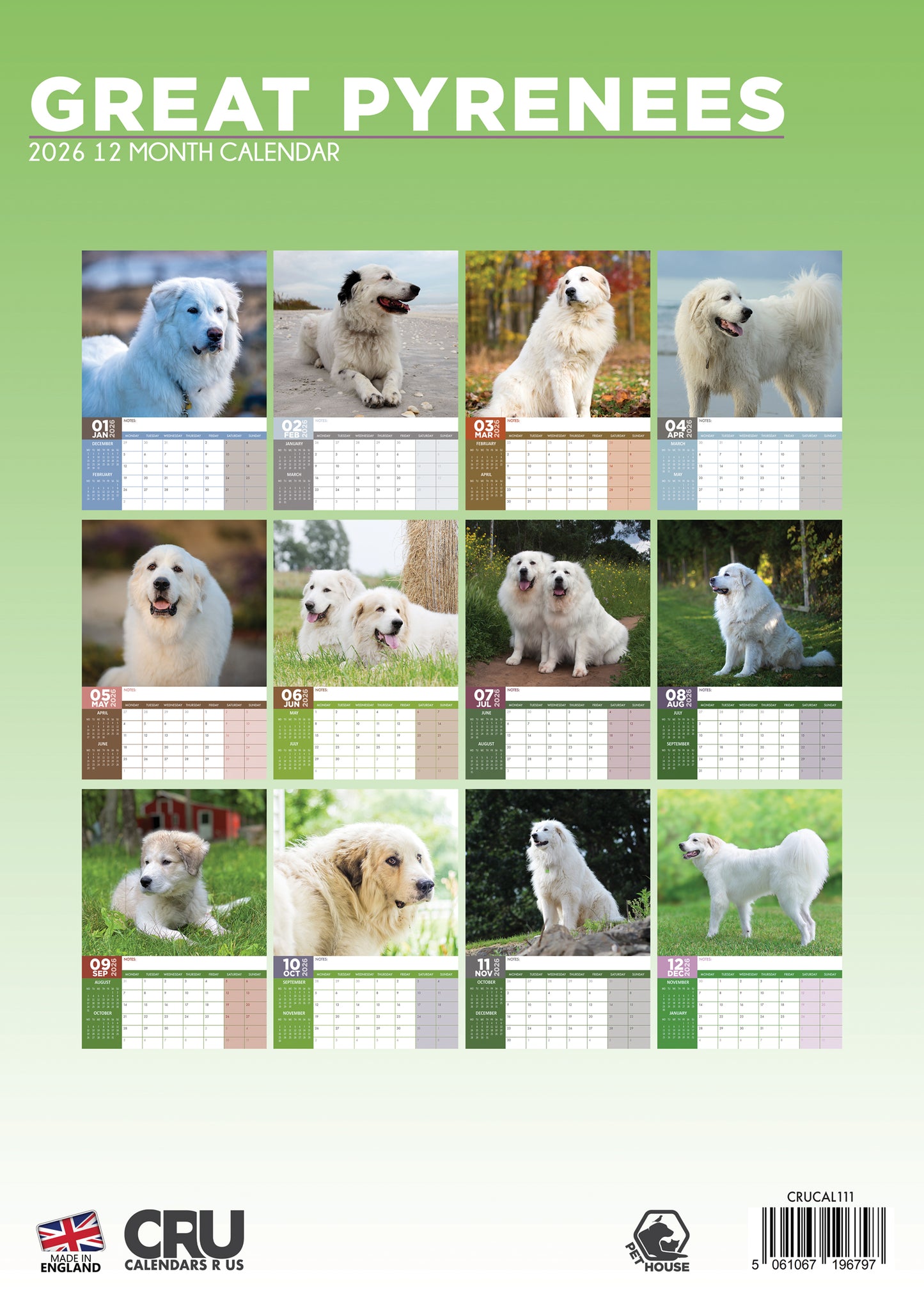 Great Pyrenees Calendar 2026 – A Year with the Gentle Giants of the Dog World