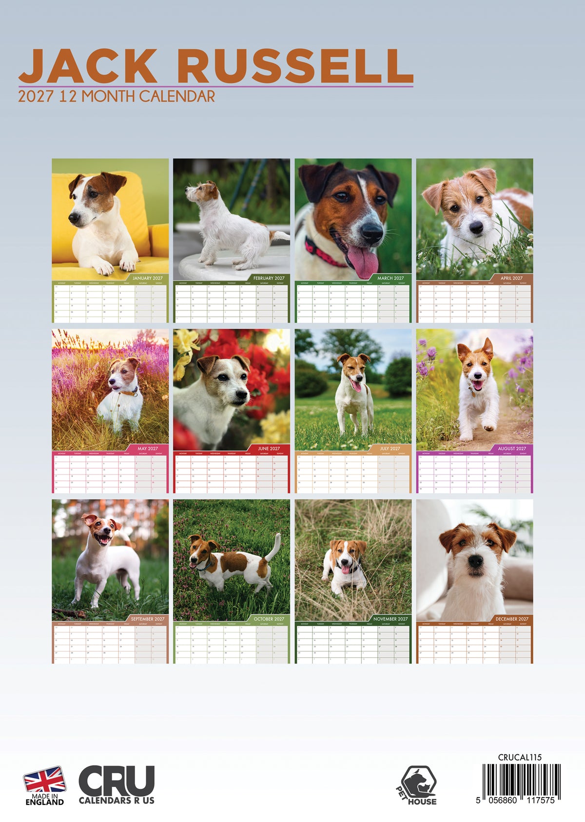 Jack Russell Calendar 2027 – The Energy and Charm of a Beloved Breed