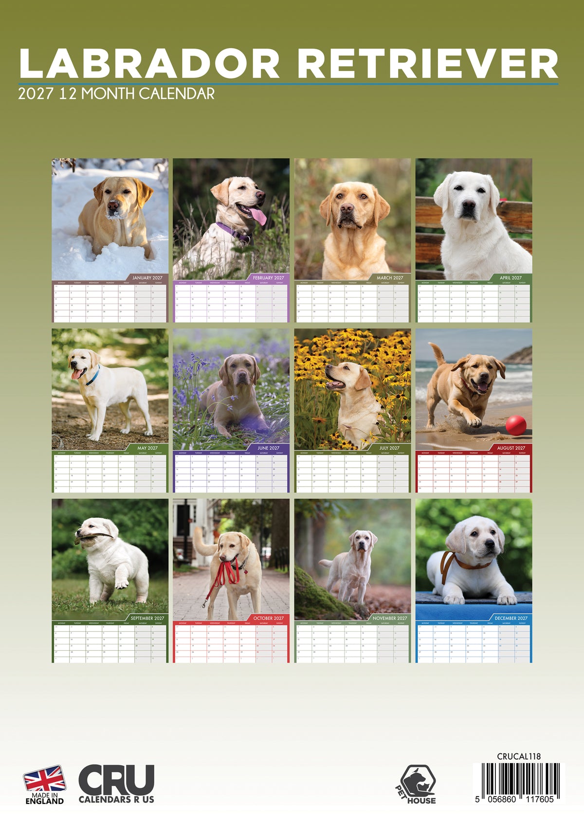 Labrador Retriever Calendar 2027 – Celebrate the Charm of the Labrador Retriever