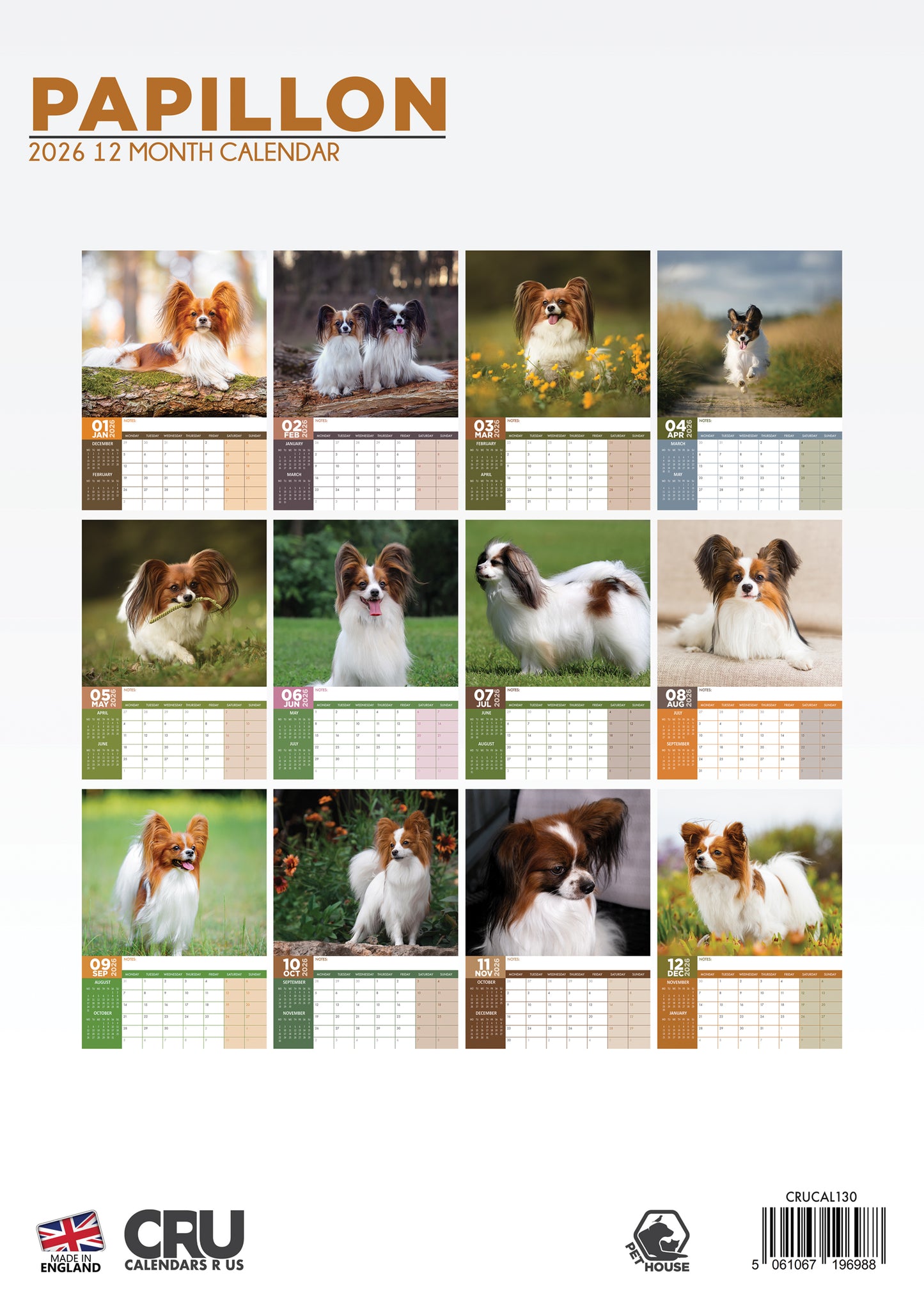 Papillon Calendar 2026 – A Year of Elegance and Charm