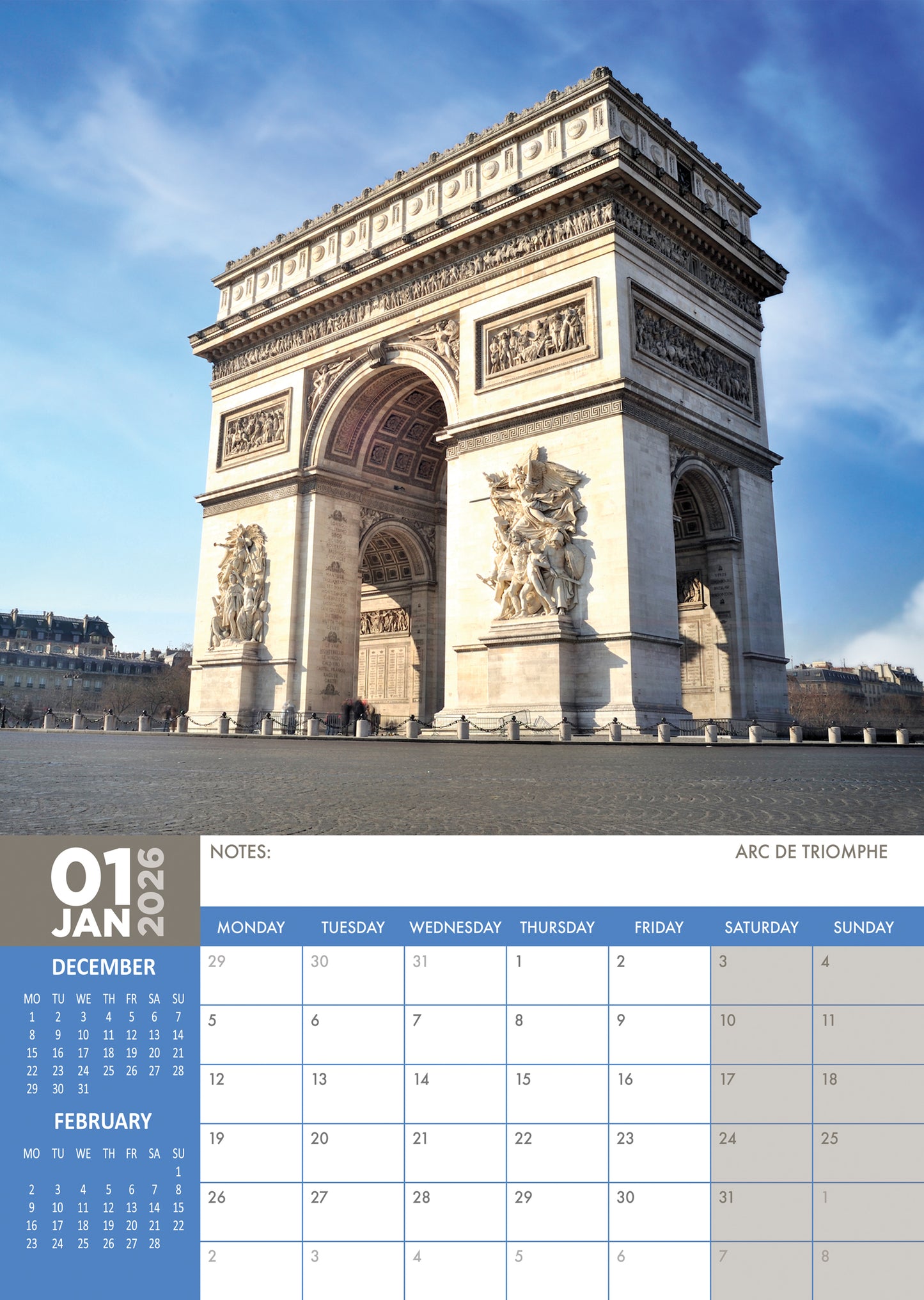 France Calendar 2026 – A Year of Romance, Culture, and Timeless Beauty