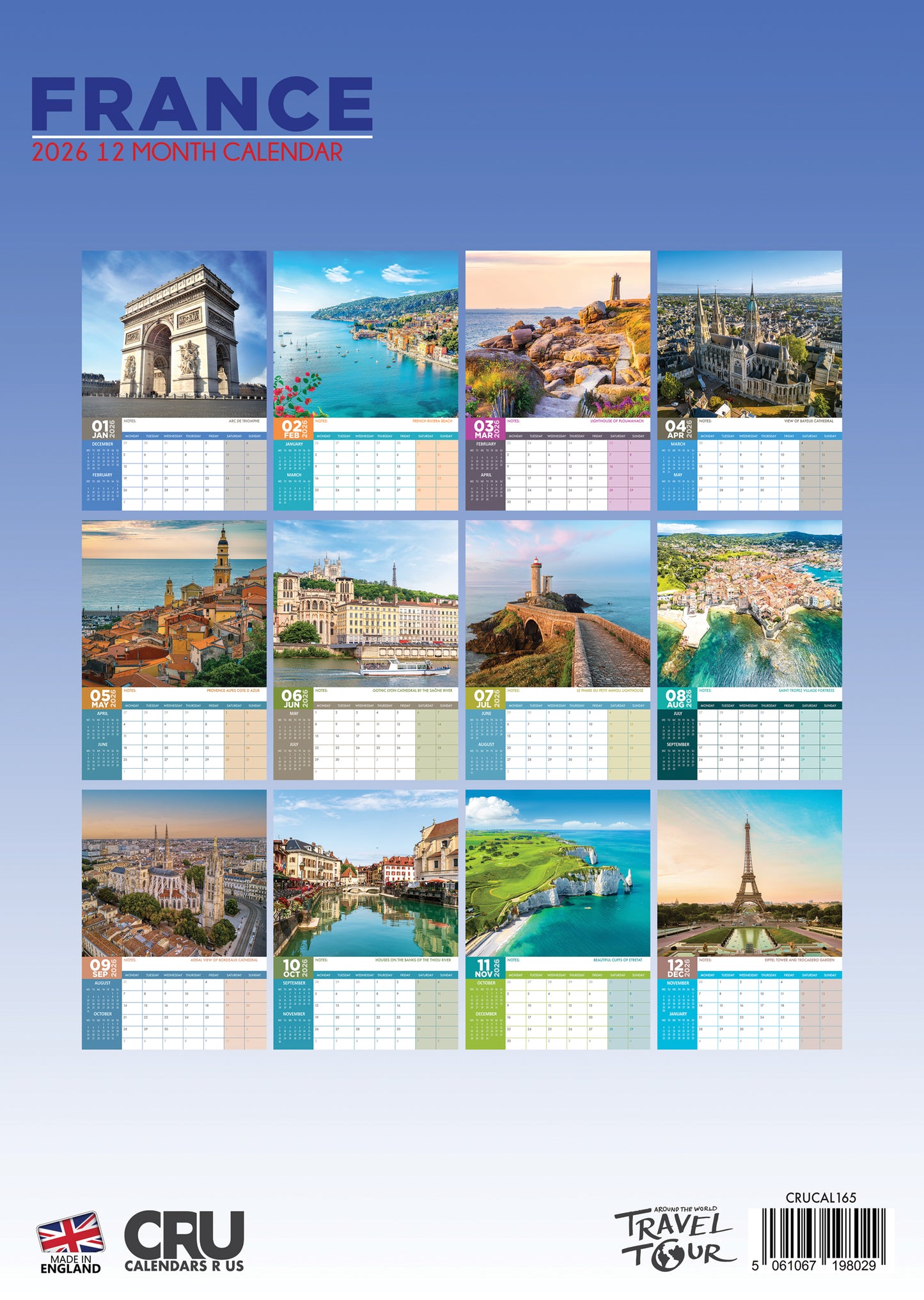 France Calendar 2026 – A Year of Romance, Culture, and Timeless Beauty