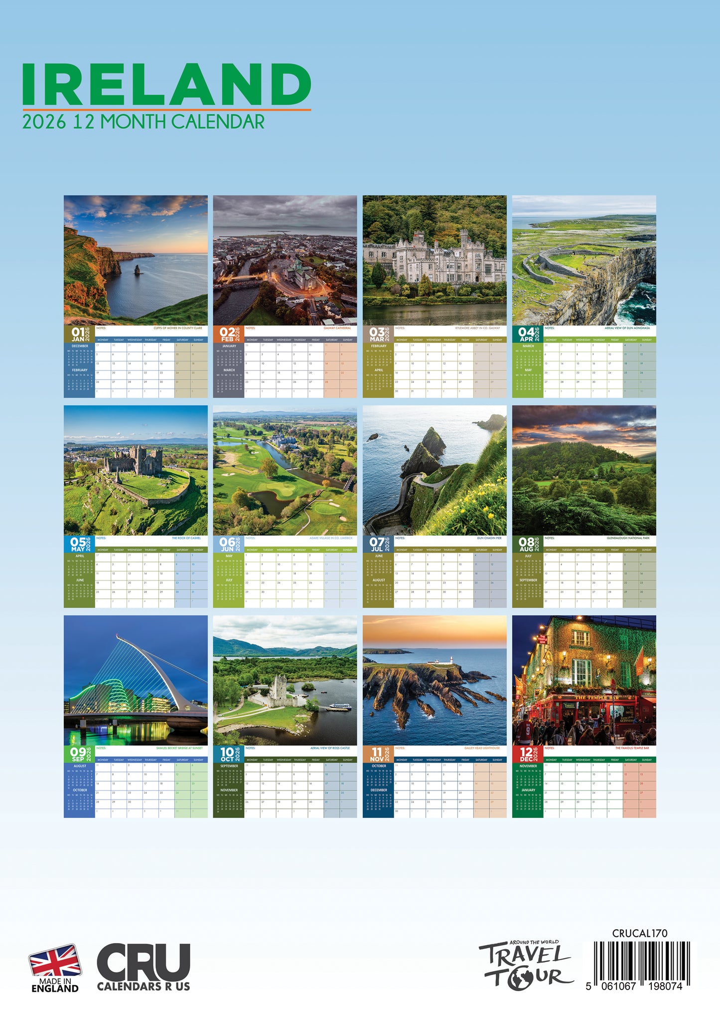 Ireland Calendar 2026 – A Year of Emerald Landscapes and Celtic Charm