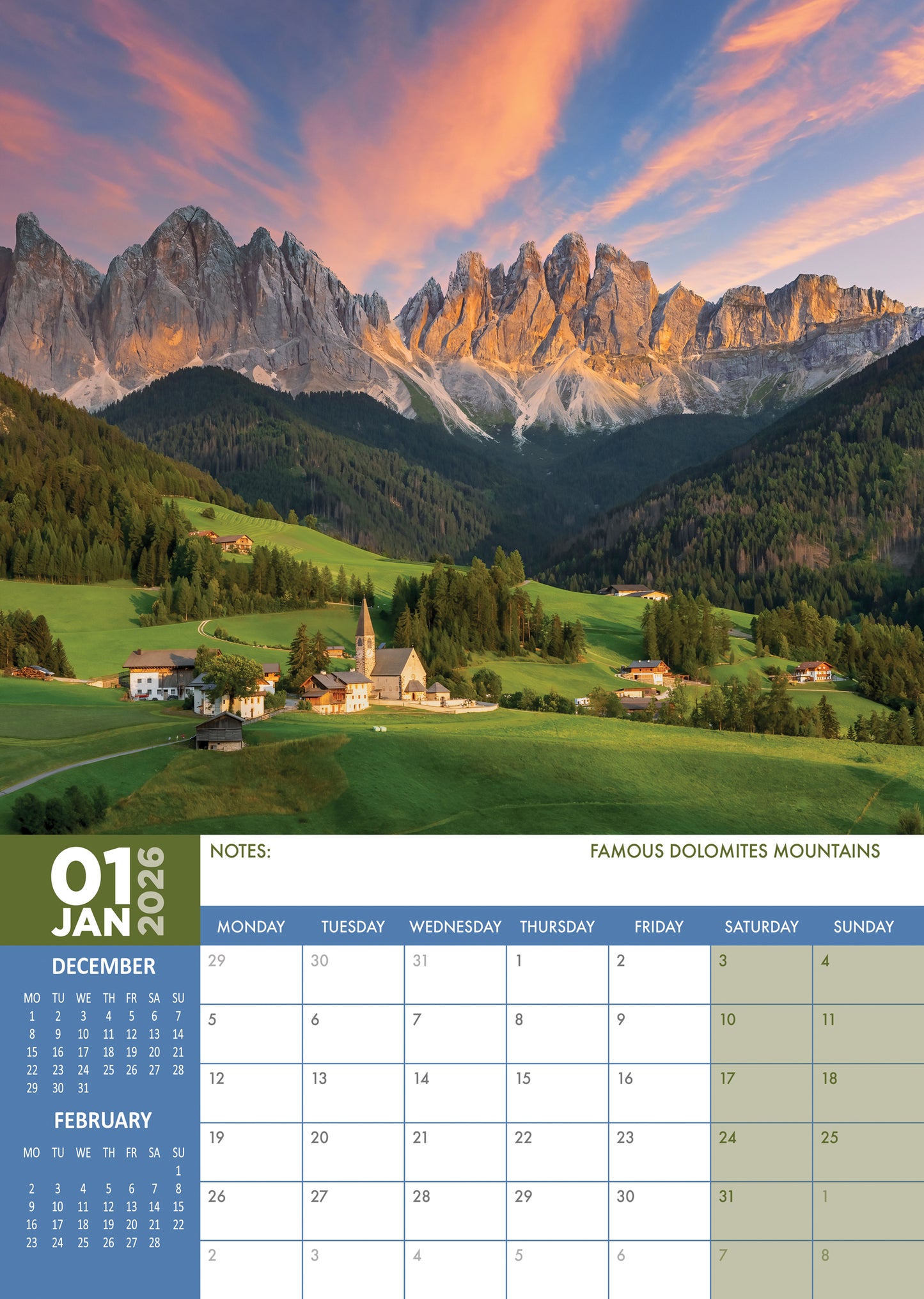Italy Calendar 2026 – A Year of Romance, Art, and Timeless Beauty