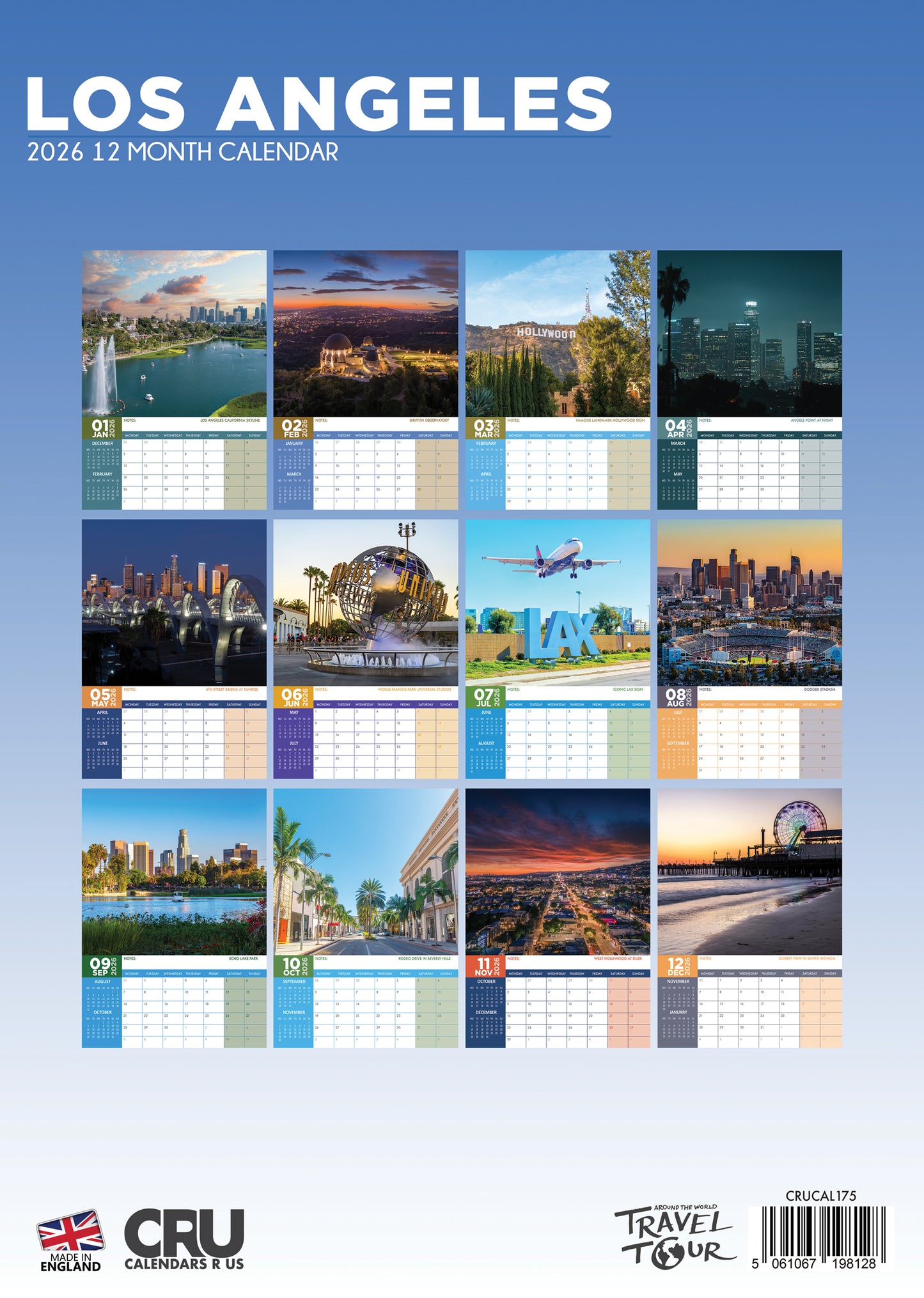 Los Angeles Calendar 2026 – A Year of Glamour, Sun, and Stars