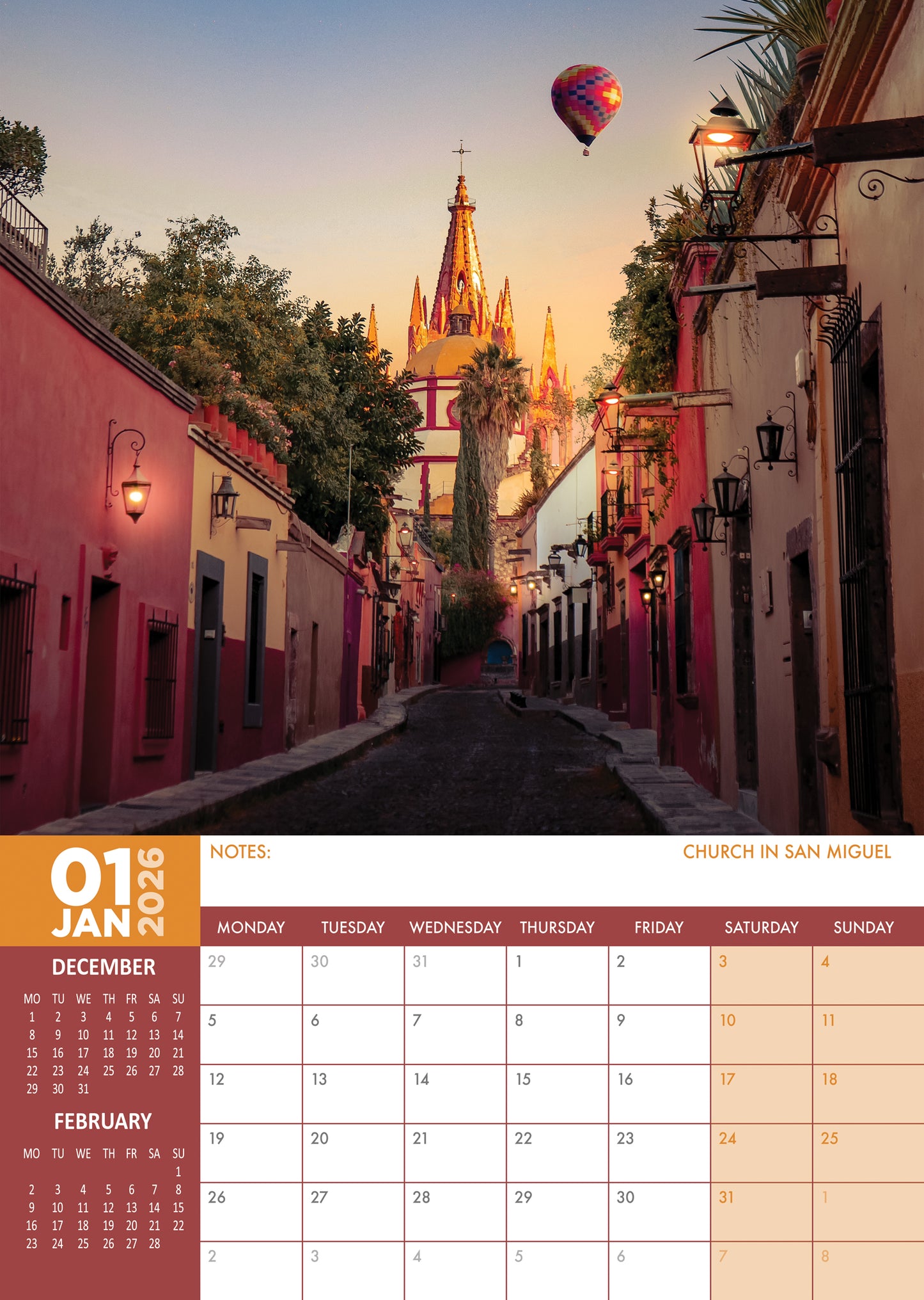 Mexico Calendar 2026 – A Year of Vibrant Culture, Stunning Landscapes, and Rich History