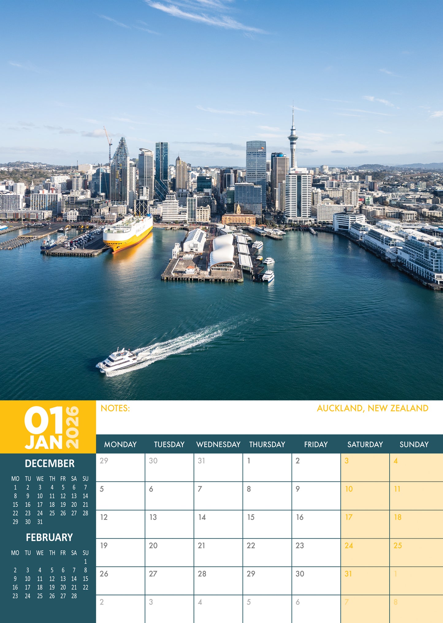 New Zealand Calendar 2026 – A Year of Majestic Landscapes and Natural Wonders