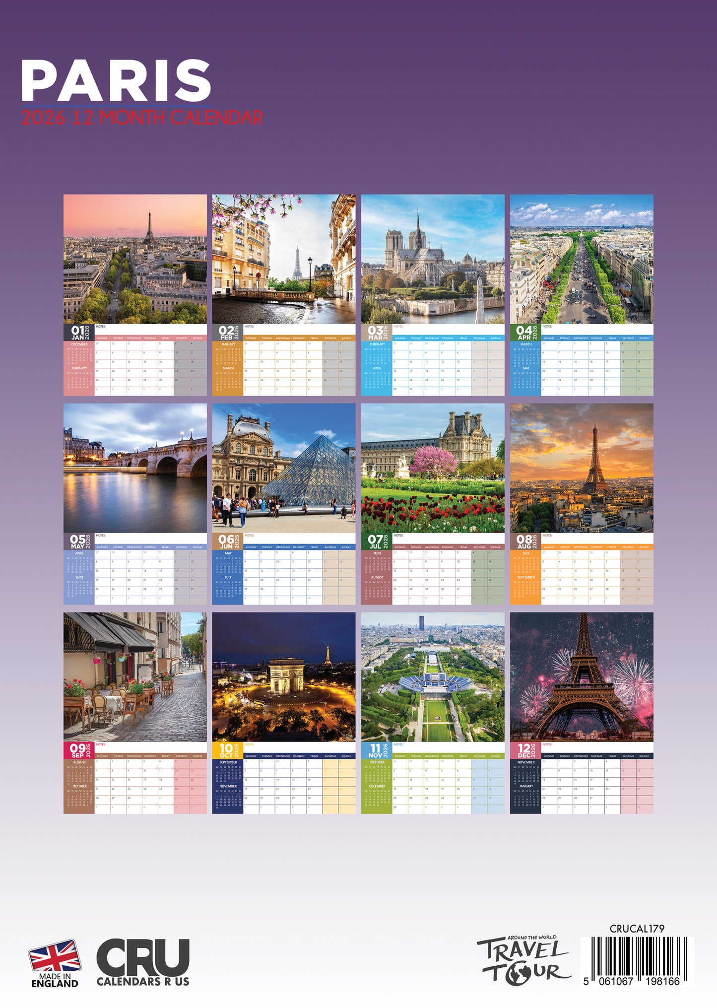 Paris Calendar 2026 – A Year of Romance, Culture, and Timeless Beauty