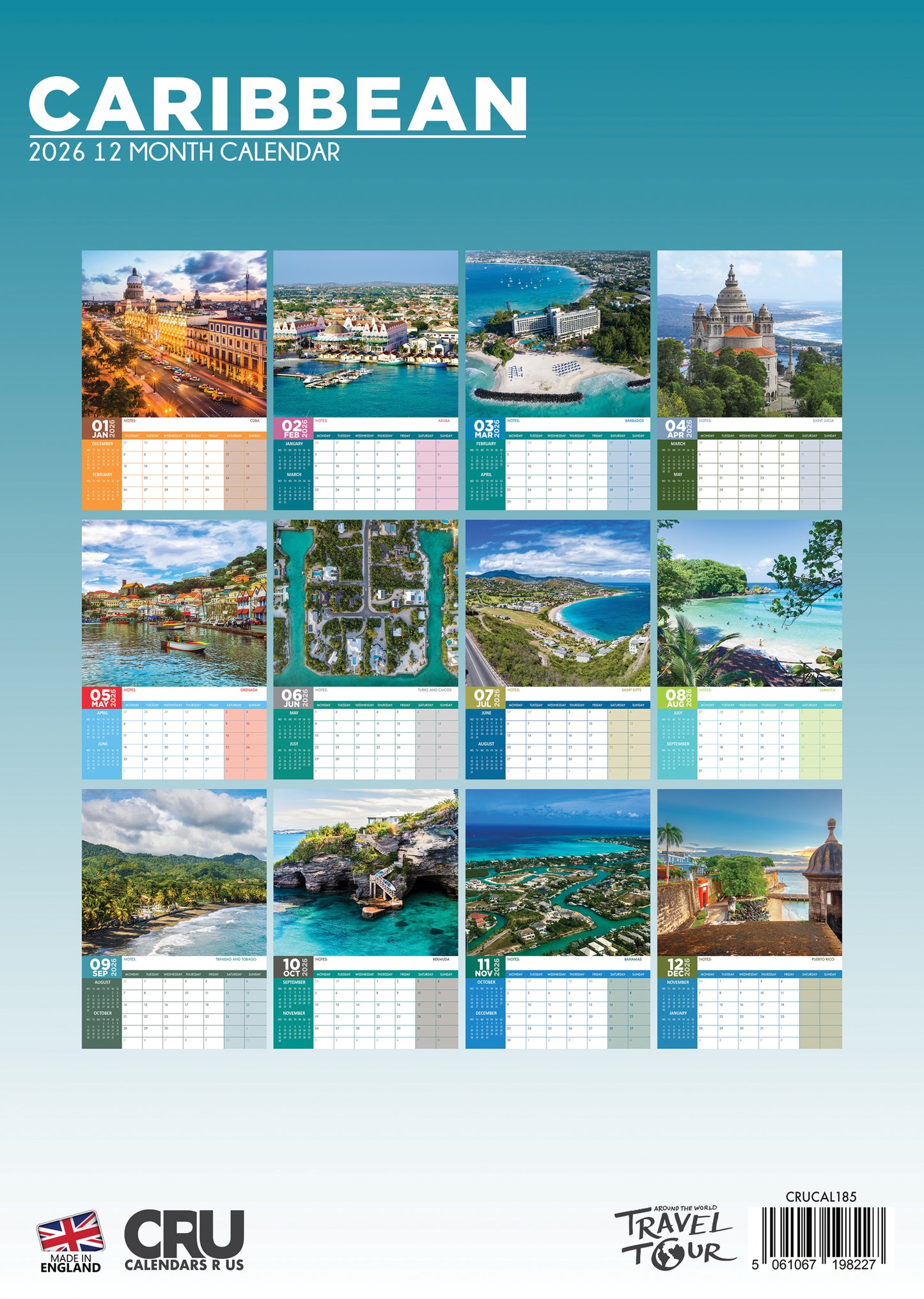 The Caribbean Calendar 2026 – A Year of Sun, Sand, and Paradise