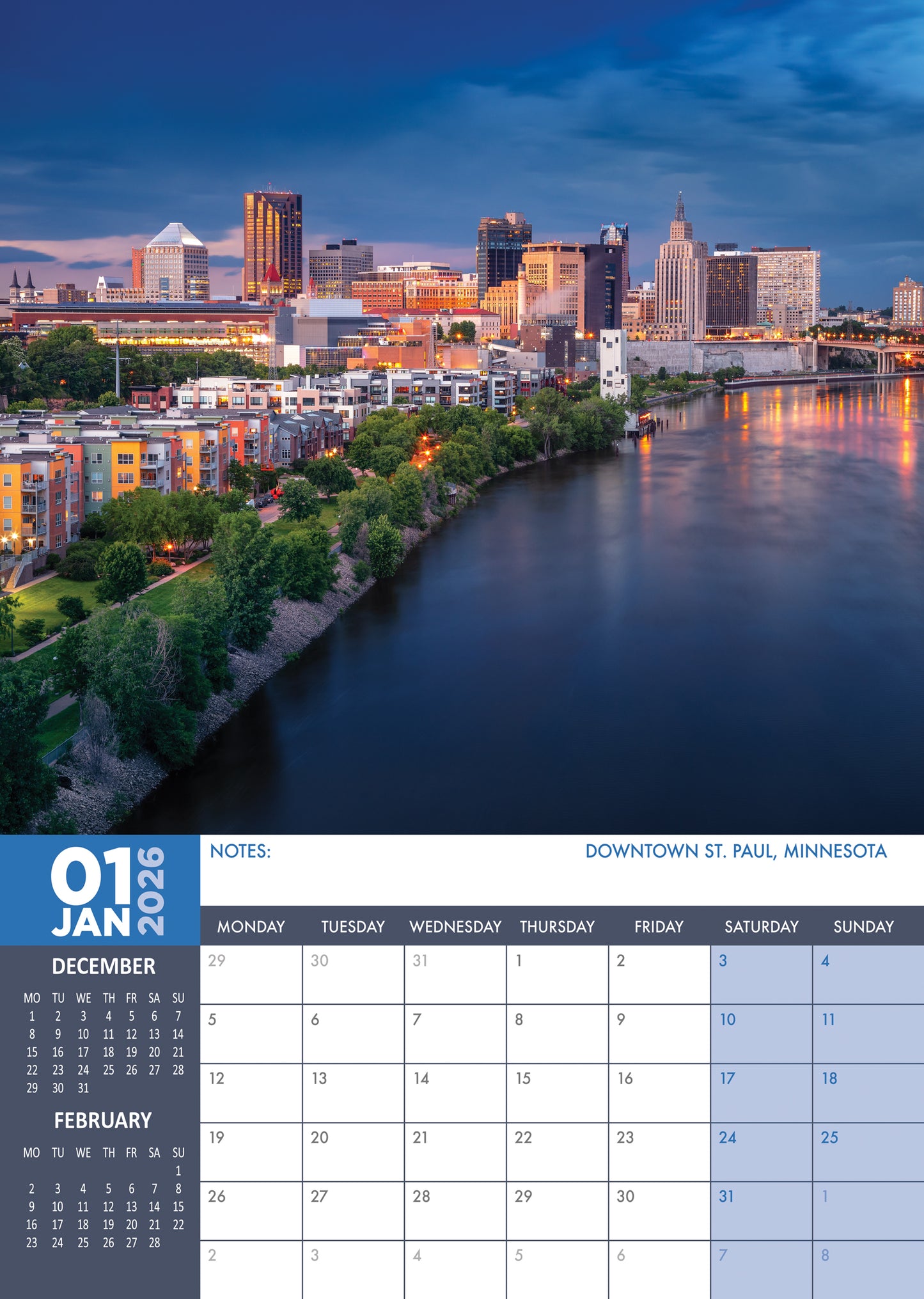 USA Calendar 2026 – A Year of Iconic Landmarks, Cities, and Natural Wonders