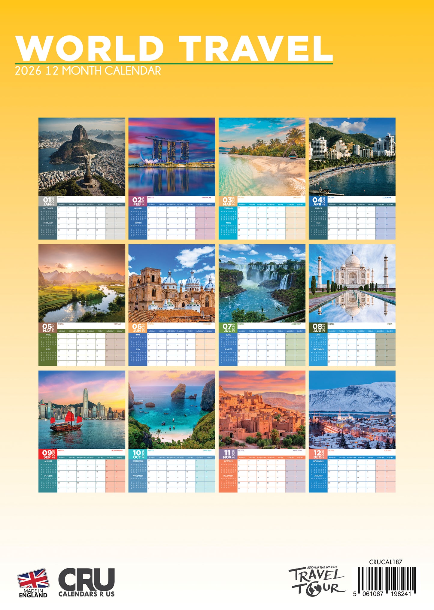 World Travel Calendar 2026 – A Year of Global Exploration, Adventure, and Culture