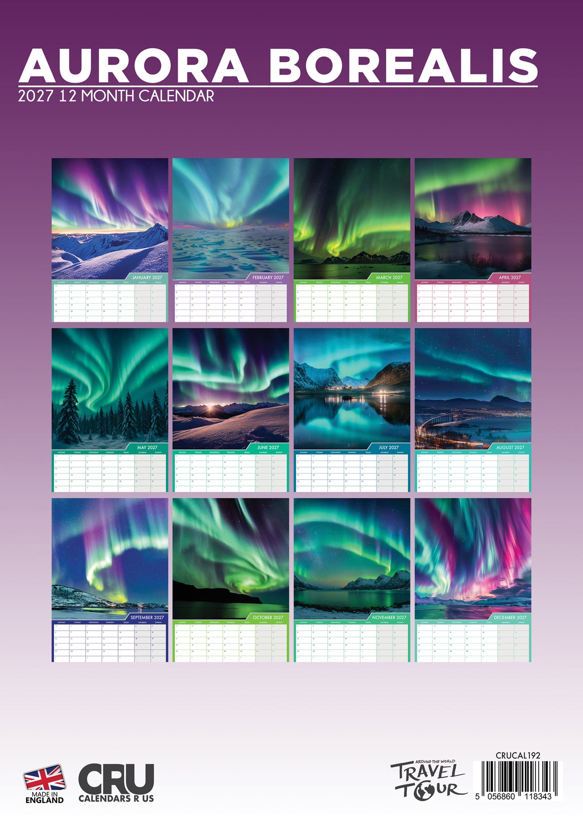 Aurora Borealis Calendar 2027 – Witness the Majestic Light Show of the Arctic Skies