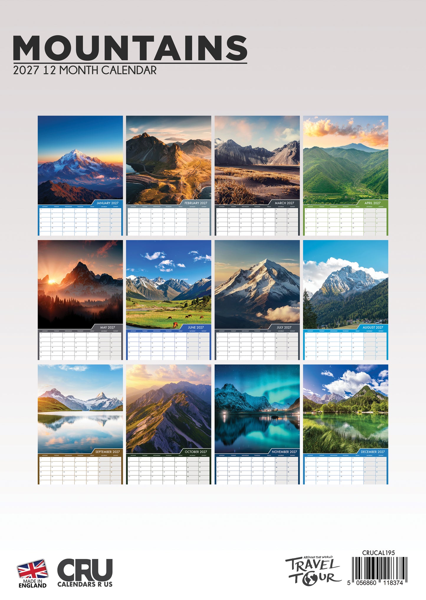 Mountains Calendar 2027 – Conquer the Peaks of Nature’s Most Majestic Landscapes