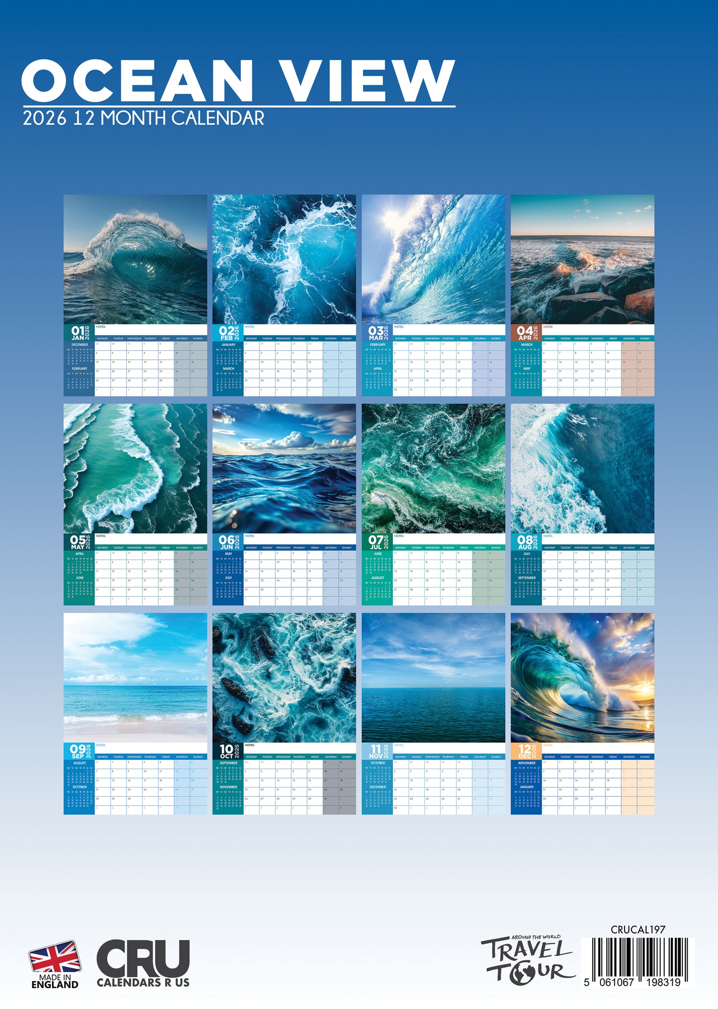 Ocean View Calendar 2026 – Immerse Yourself in the Tranquil Beauty of the Sea