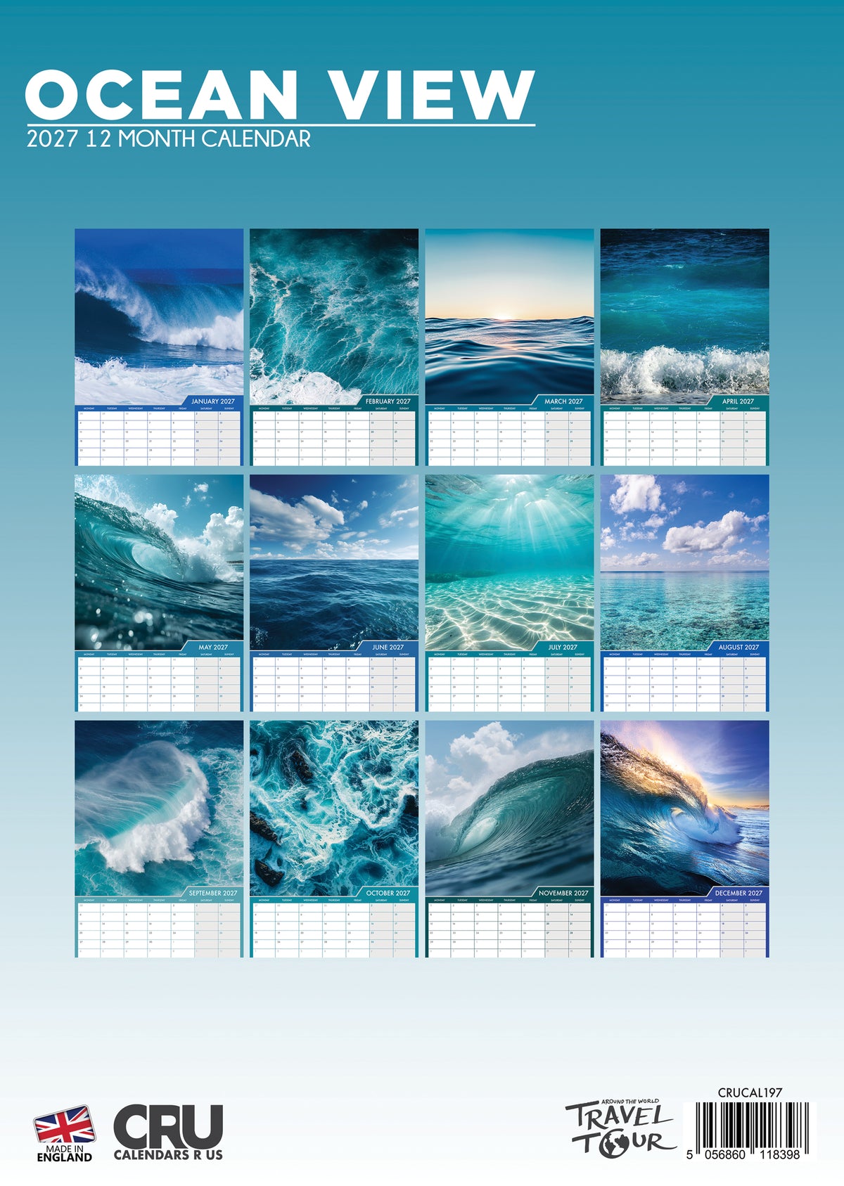 Ocean View Calendar 2027 – Immerse Yourself in the Tranquil Beauty of the Sea
