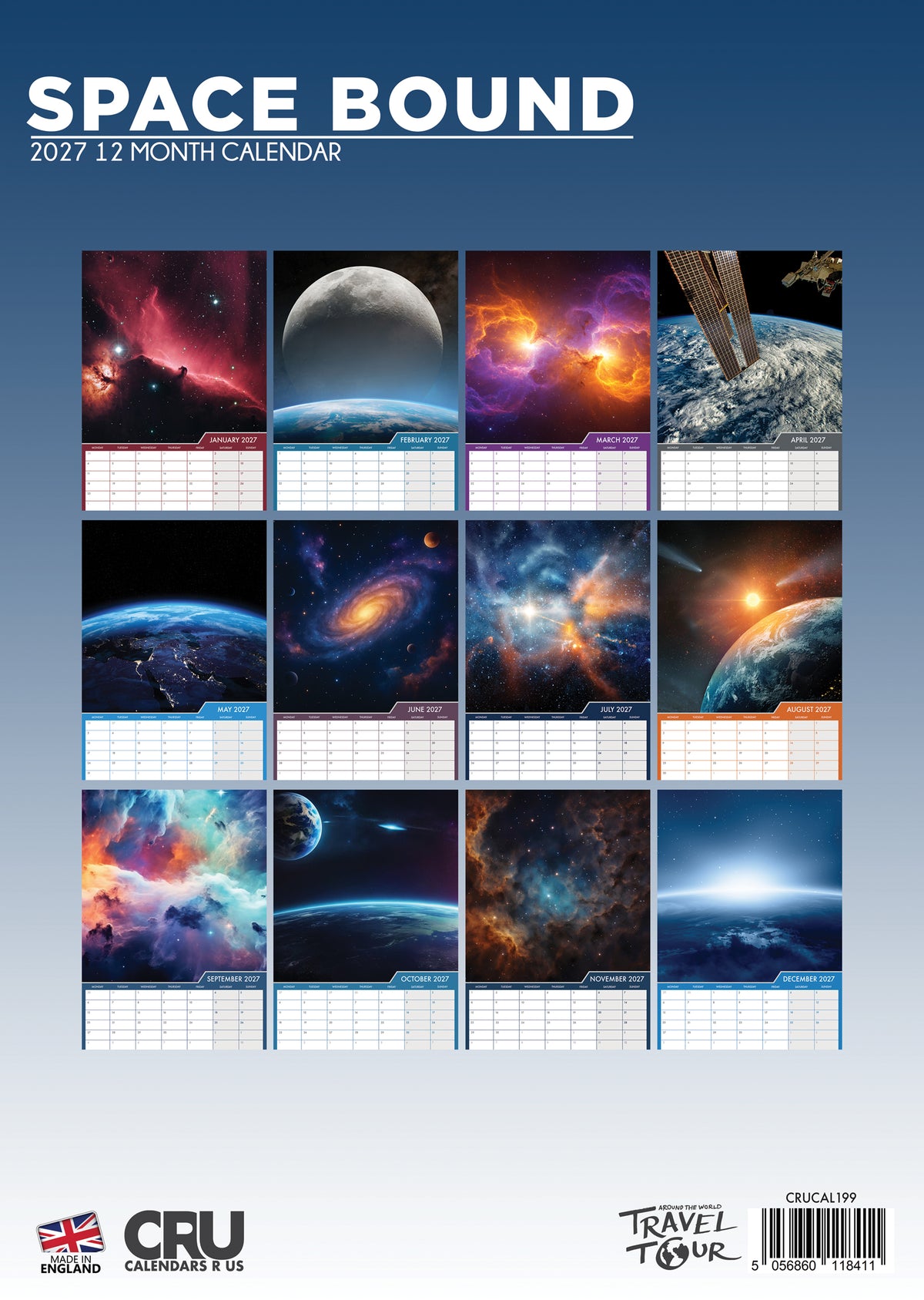 Space Bound Calendar 2027 – Explore the Final Frontier Every Month