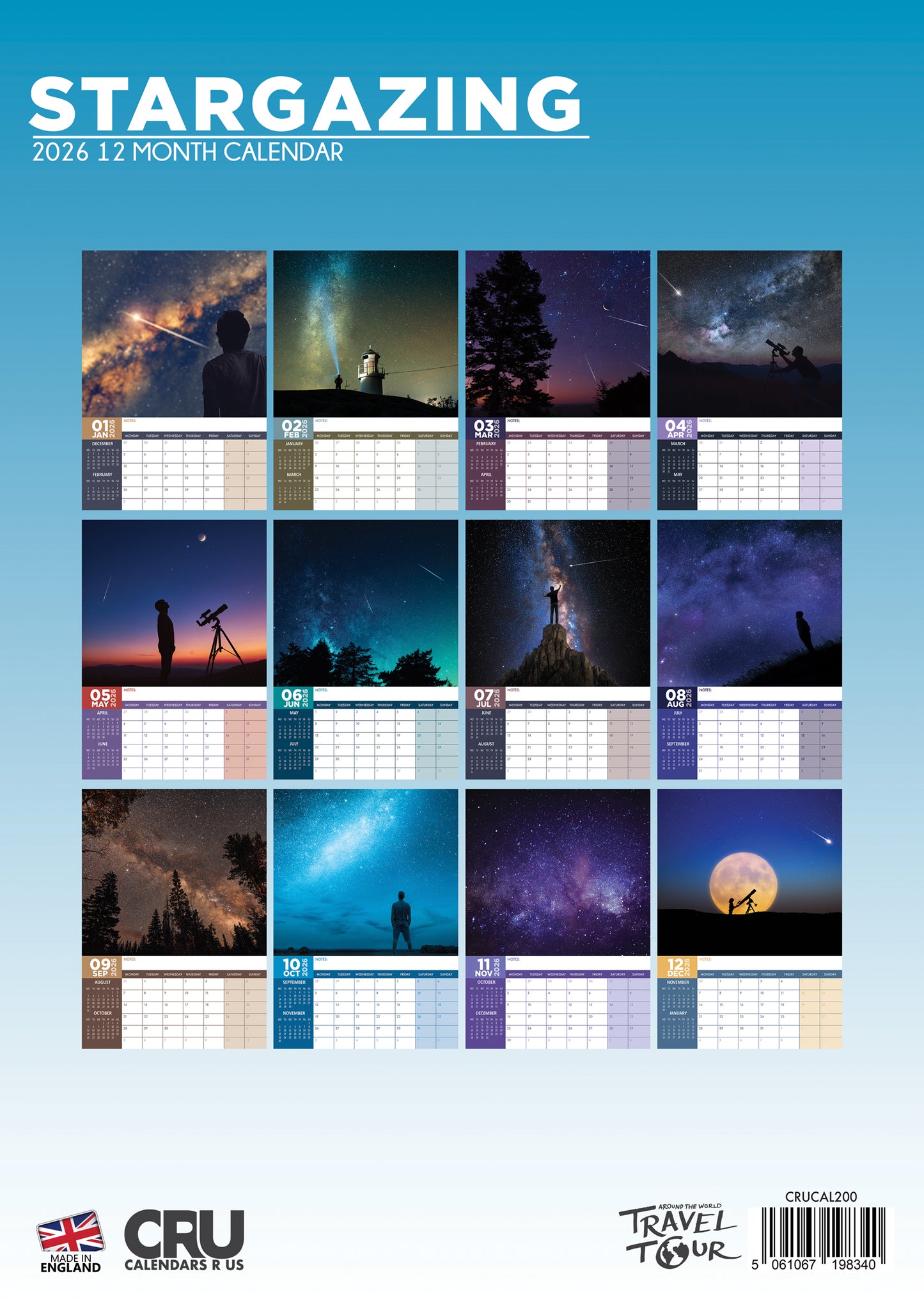Stargazing Calendar 2026 – Discover the Wonders of the Night Sky All Year Long