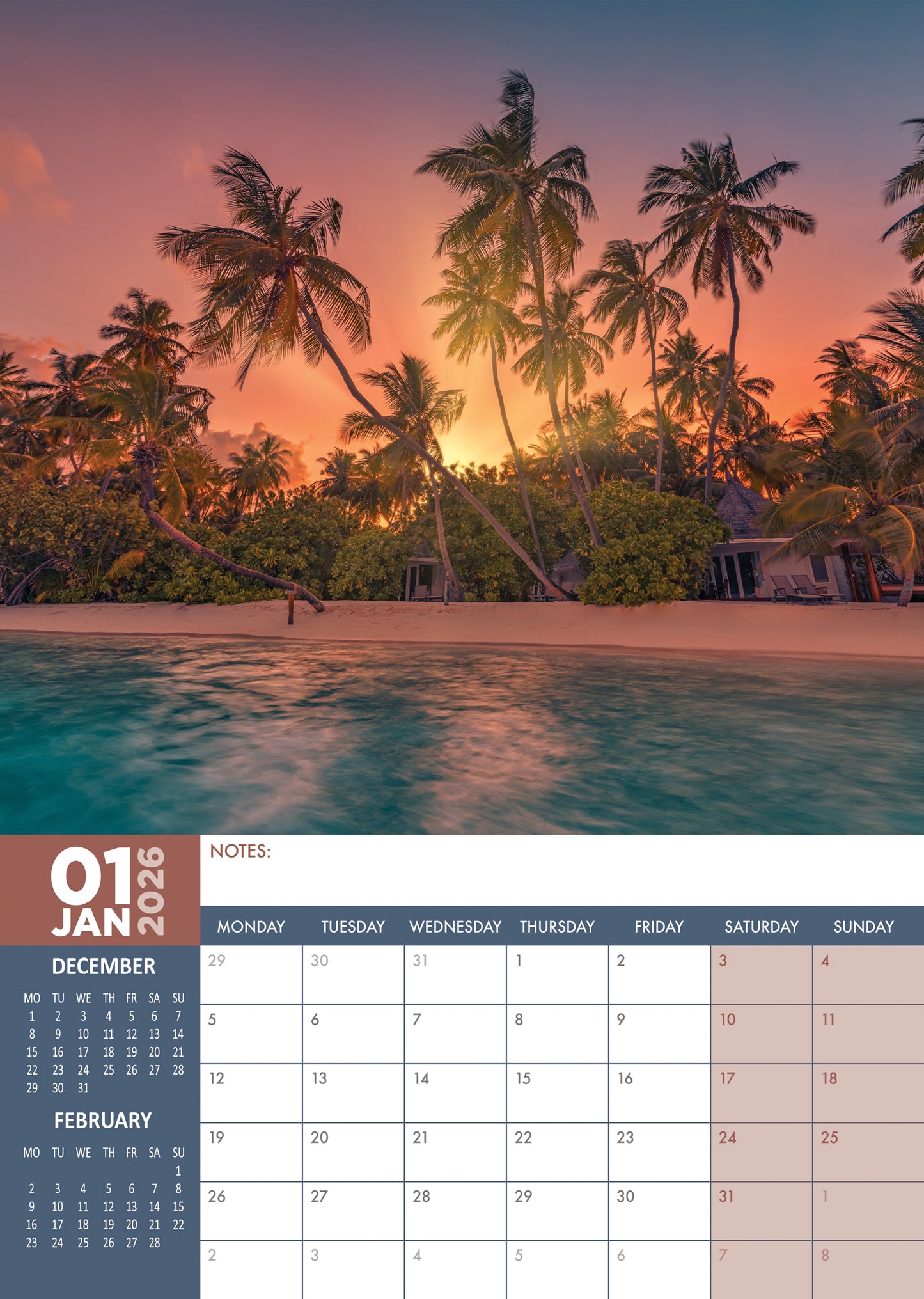 Sunsets Calendar 2026 – A Year of Breathtaking Skies
