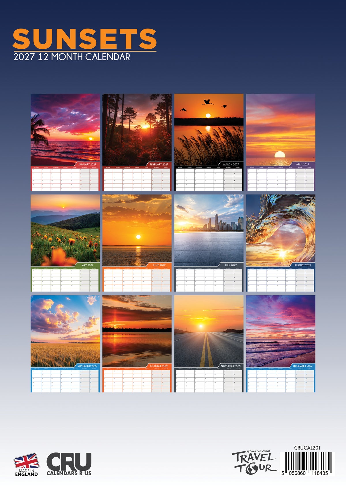 Sunsets Calendar 2027 – A Year of Breathtaking Skies