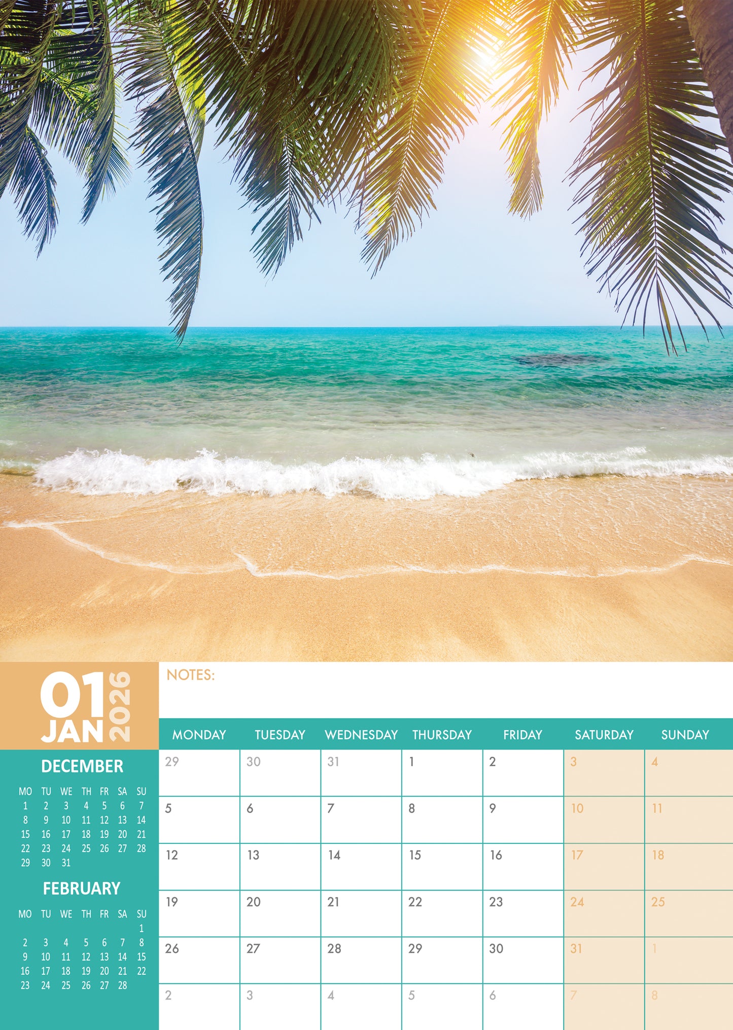 Tropical Islands Calendar 2026 – Escape to Paradise All Year Round