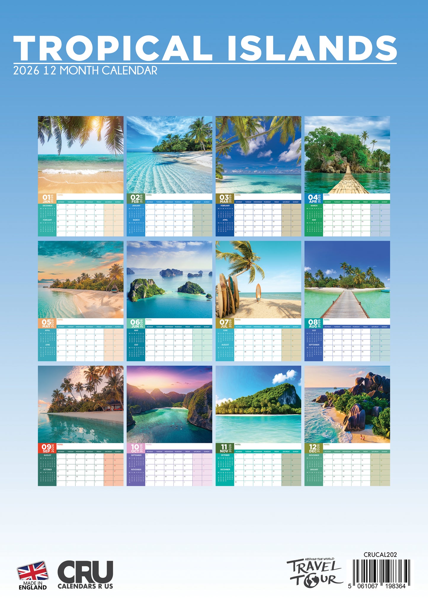 Tropical Islands Calendar 2026 – Escape to Paradise All Year Round