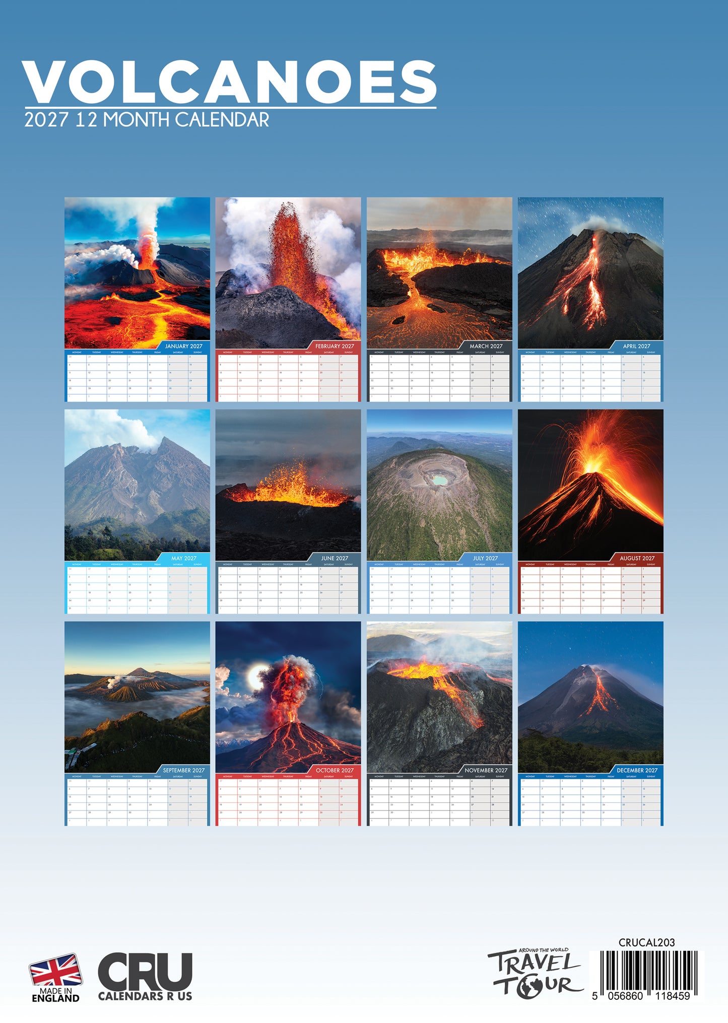 Volcanoes Calendar 2027 – Witness Nature’s Most Powerful Landscapes All Year Long