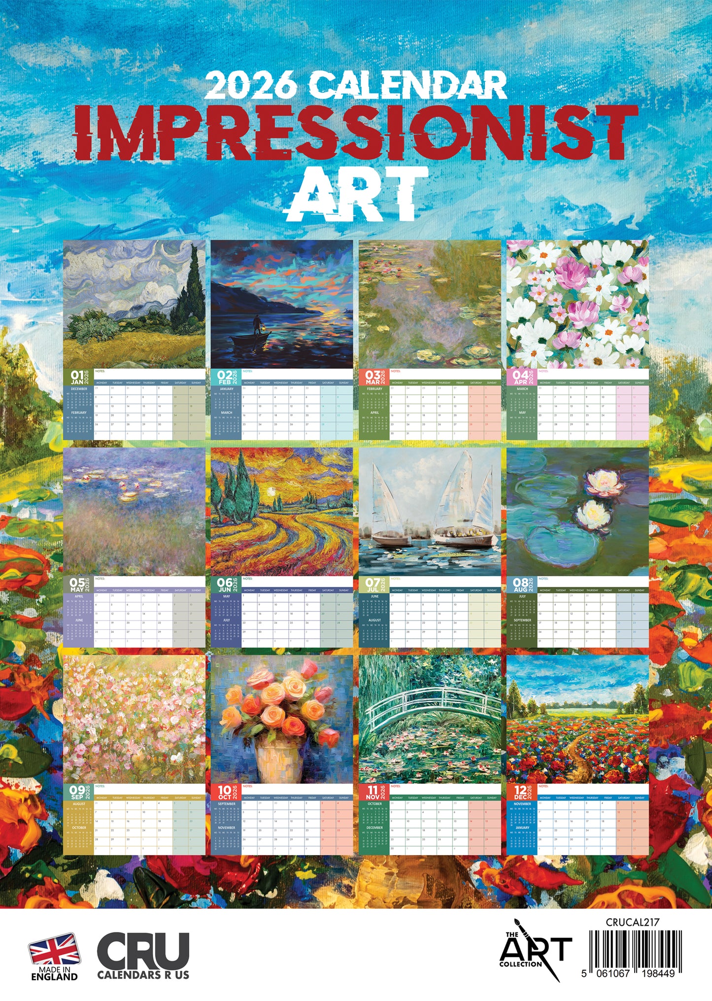Impressionist Calendar 2026 – A Year of Light, Color, and Timeless Beauty