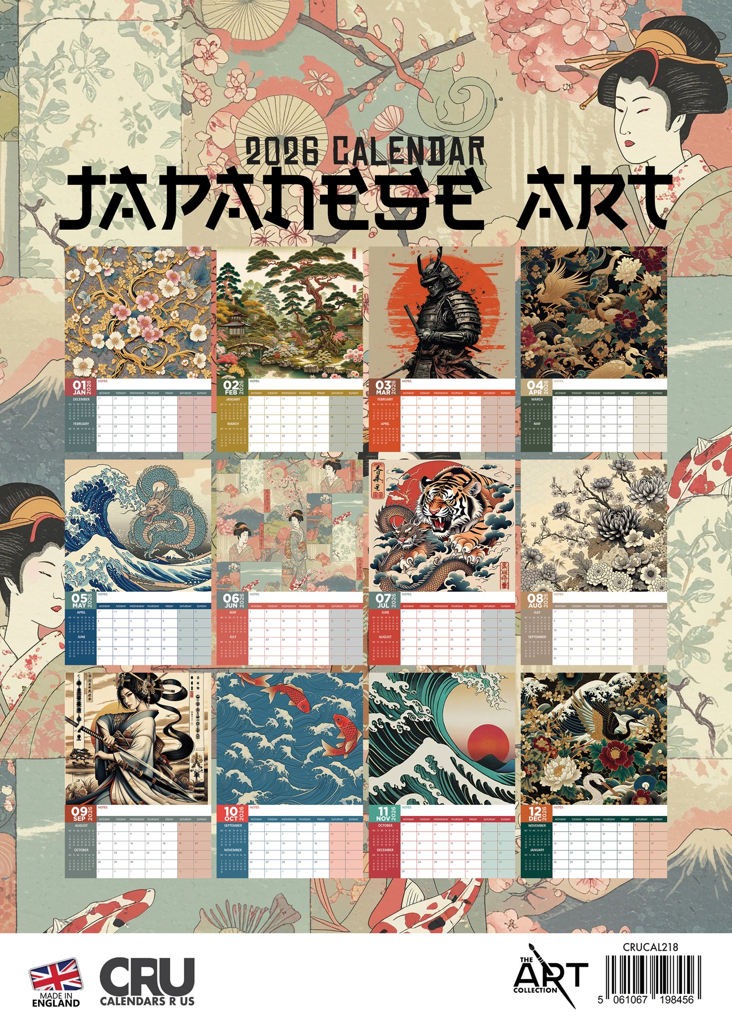 Japanese Art Calendar 2026 – A Year of Timeless Beauty and Cultural Elegance
