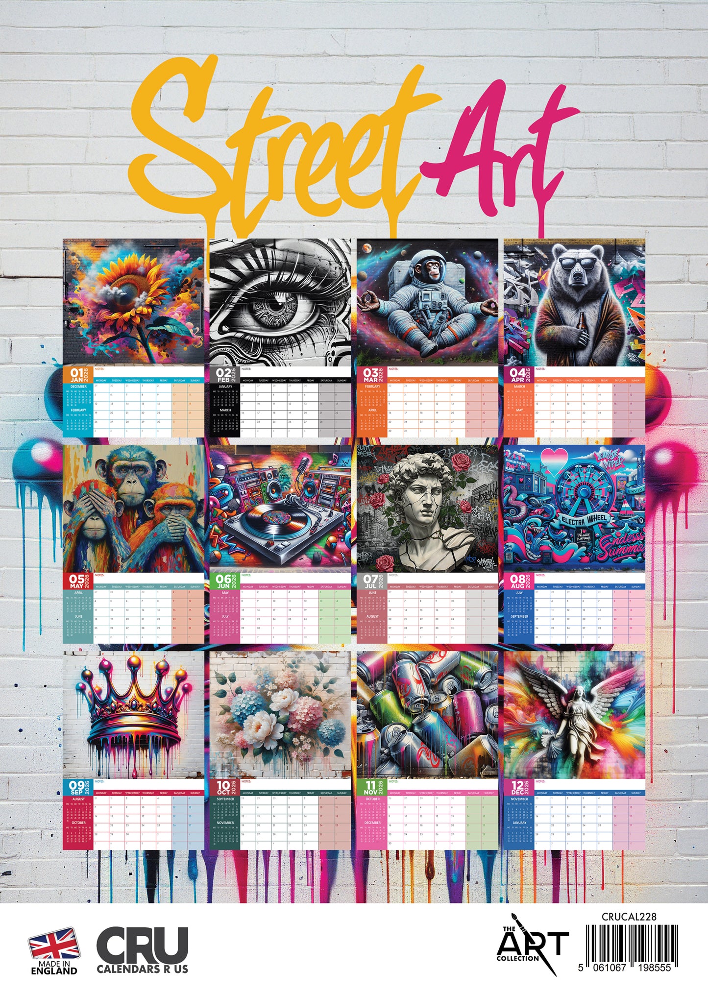 Street Art Calendar 2026 – Urban Creativity, Global Artists, and Bold Street Style