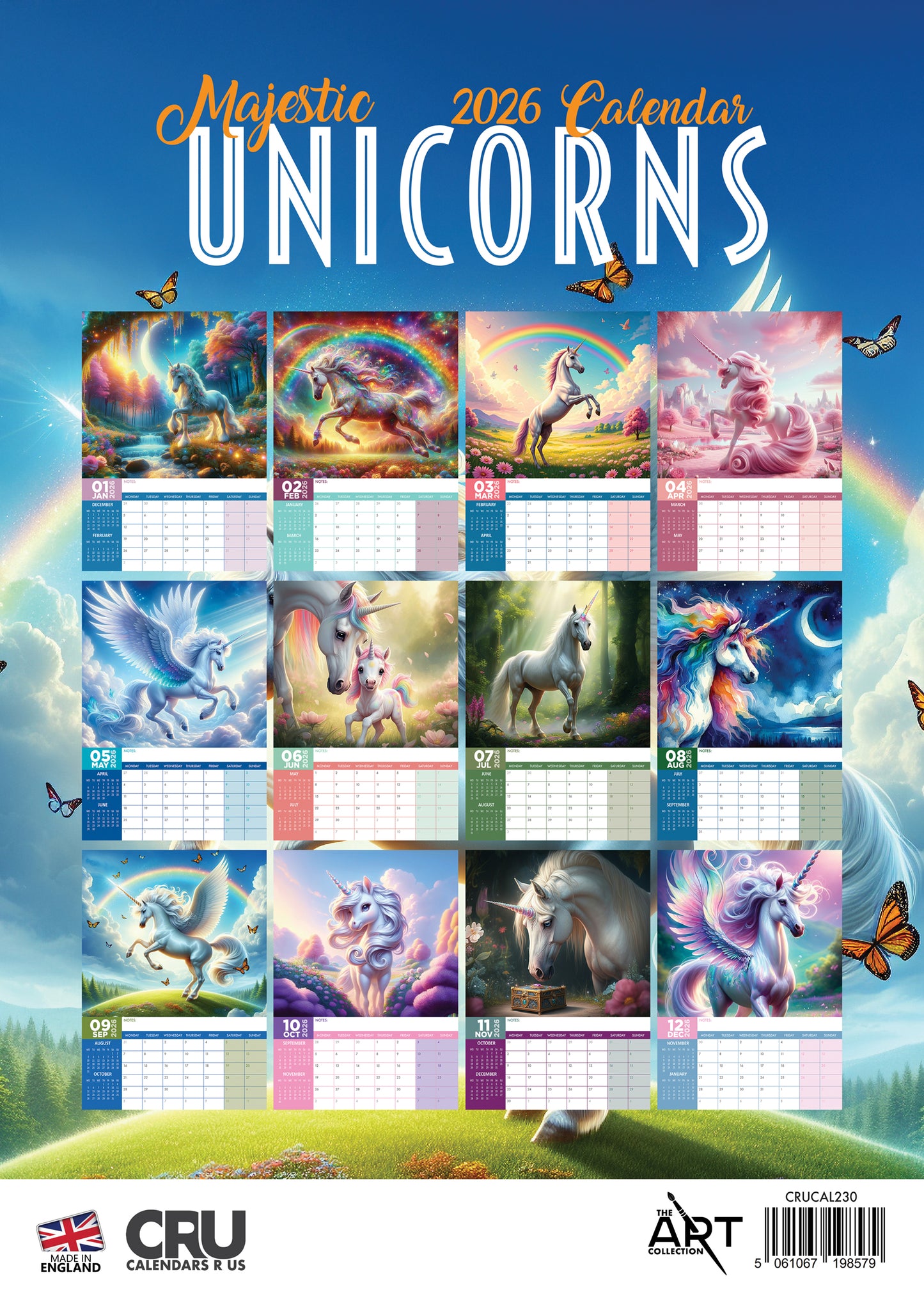 Majestic Unicorns Calendar 2026 – A Year of Enchanting Magic and Mythical Beauty